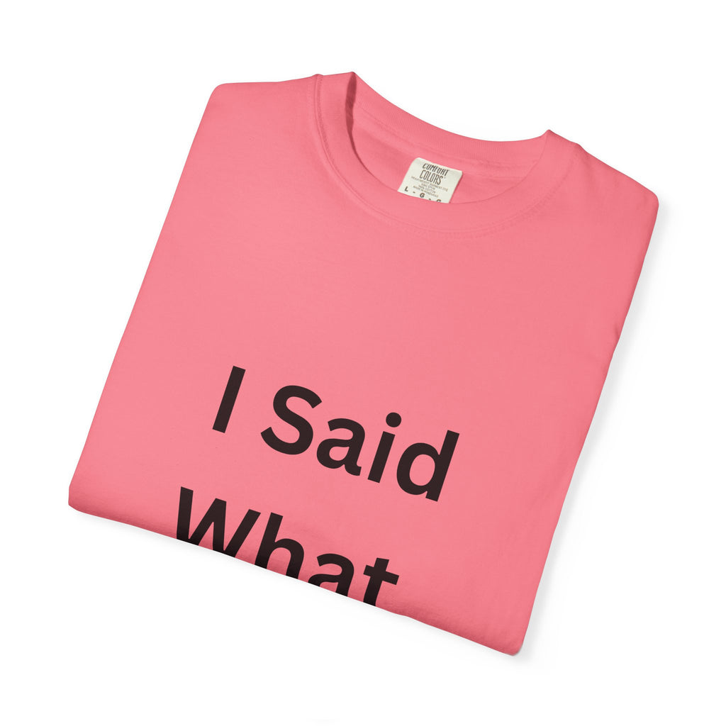 I Said What I Said Unisex Garment-Dyed T-shirt