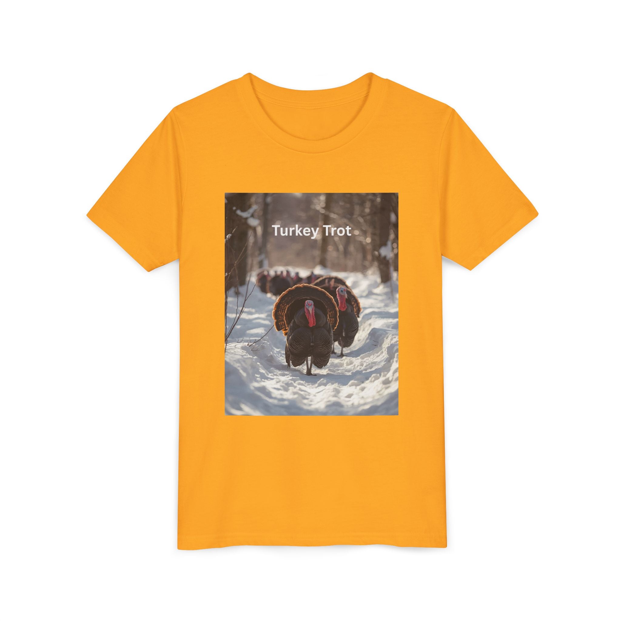 Thanksgiving Turkey Trot Youth Tee, Cute Holiday Shirt, Fall Apparel, Kids Thanksgiving Outfit, Funny Tee for Celebration