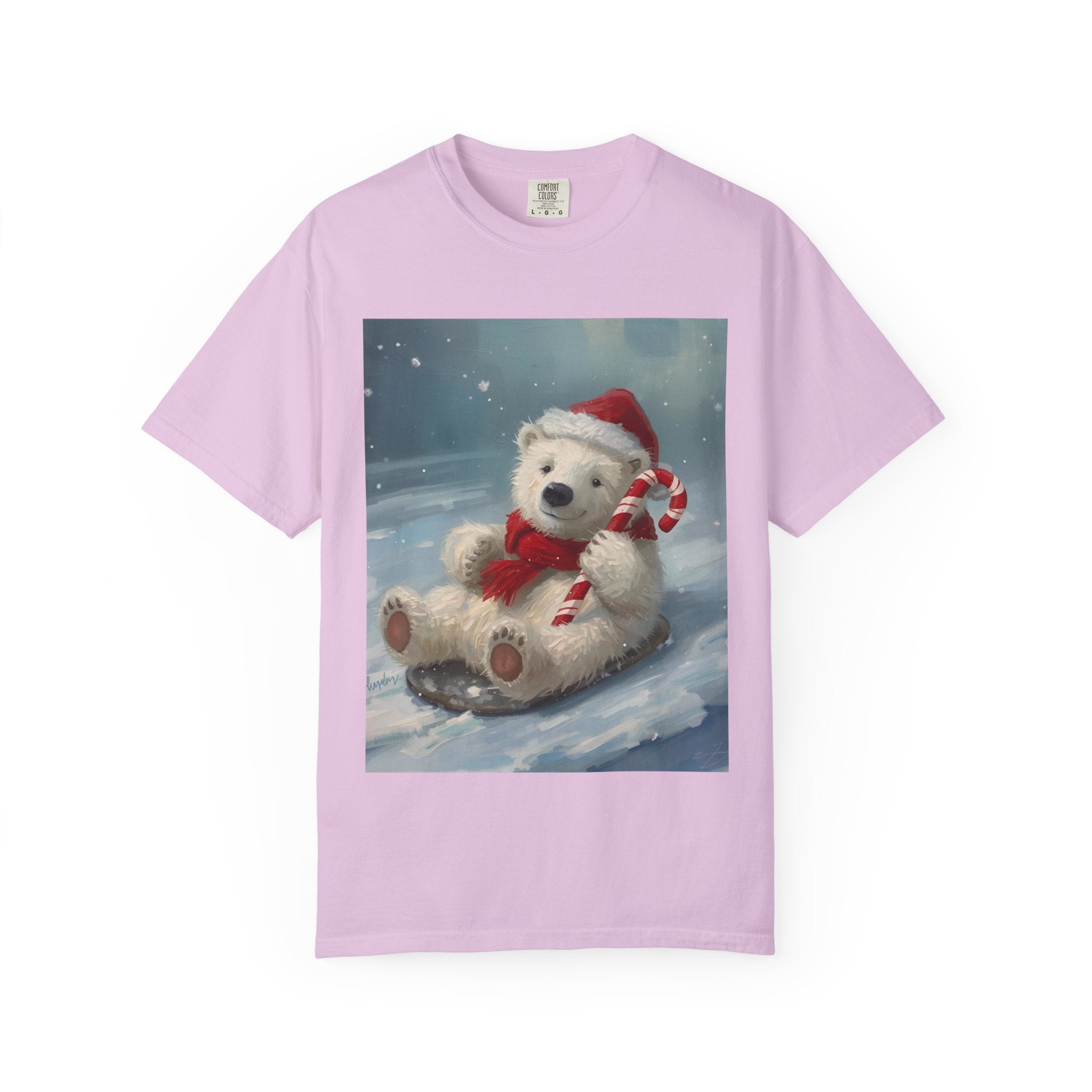 Cozy Christmas Bear T-Shirt, Winter Apparel, Holiday Gift, Family Matching Tee, Cute Polar Bear Design, Festive Outfit