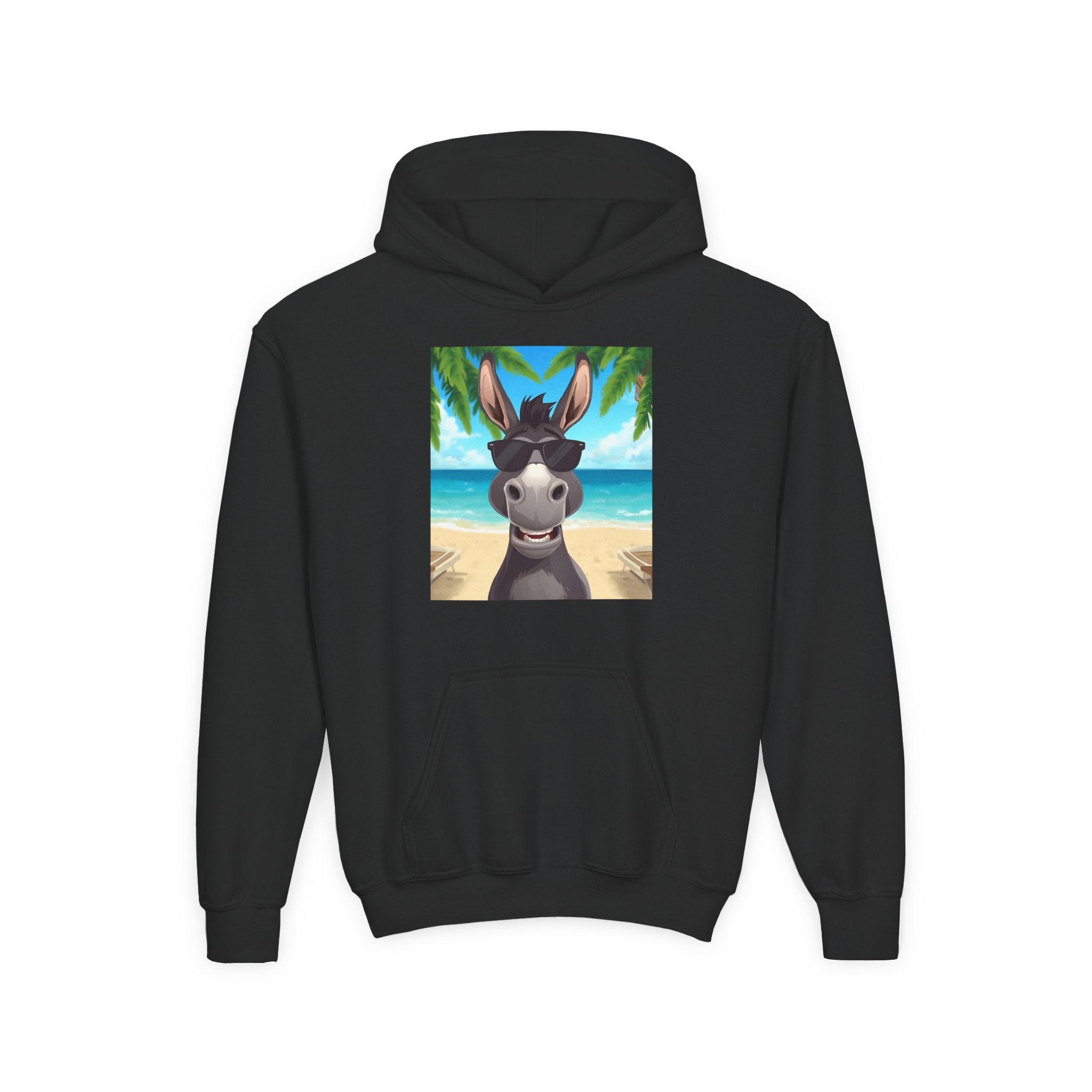 Donkey Beach Vibes Youth Heavy Blend Hooded Sweatshirt