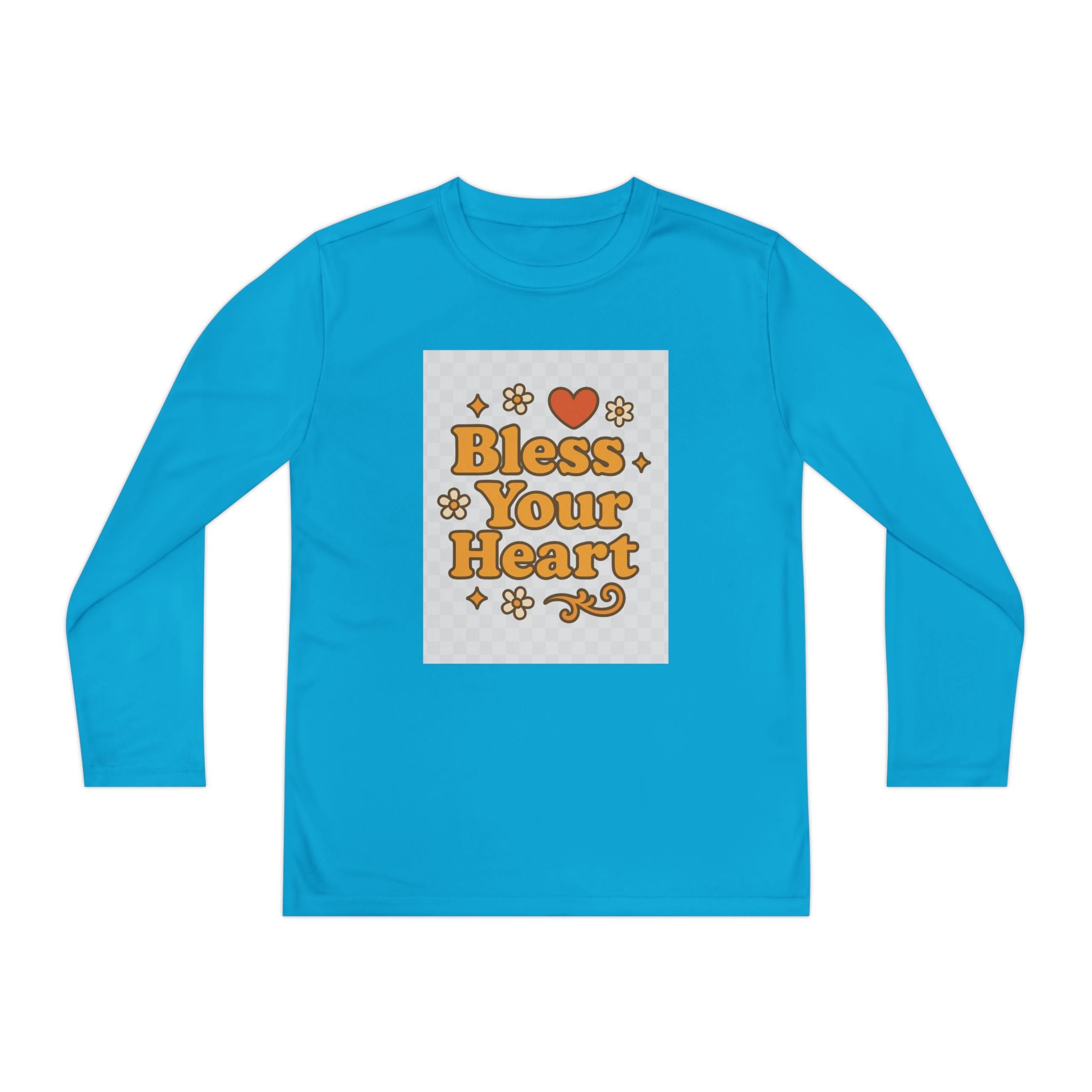 Bless Your Heart Youth Long Sleeve Competitor Tee