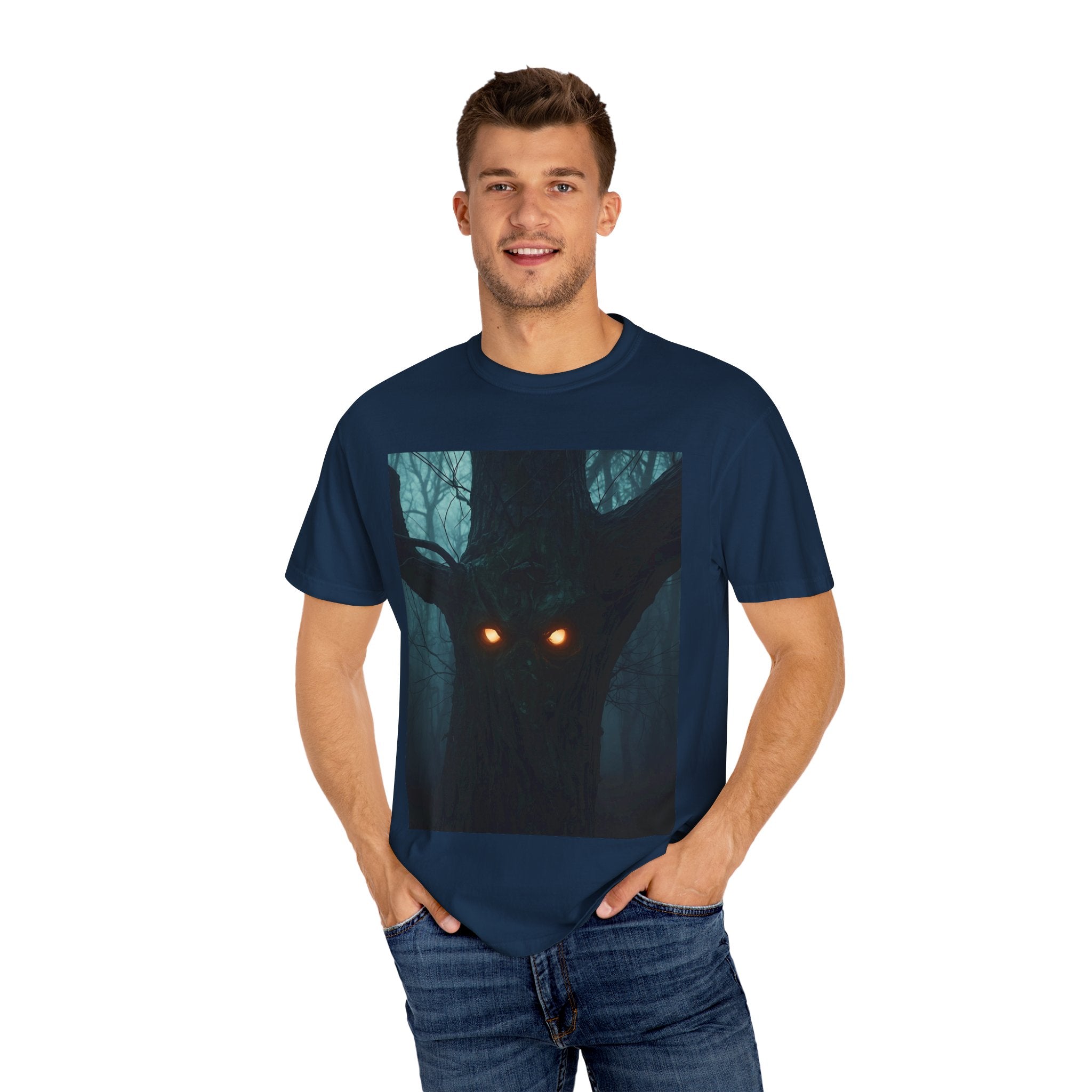 Spooky Mysterious Forest Creature T-Shirt, Unisex Shirt, Nature Lover Gift, Halloween Apparel, Unique Graphic Tee