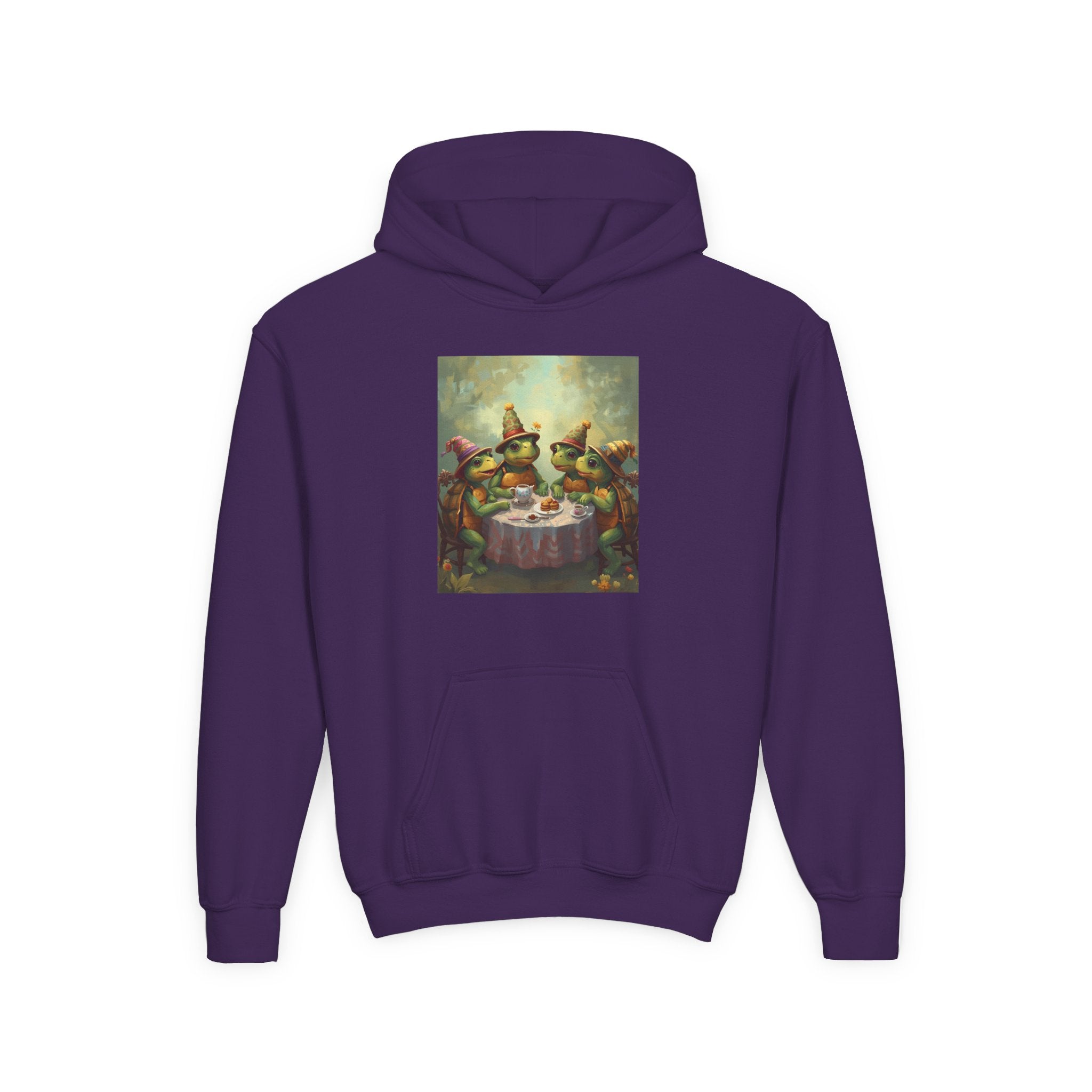 Whimsical Turtle Youth Heavy Blend Hooded Sweatshirt