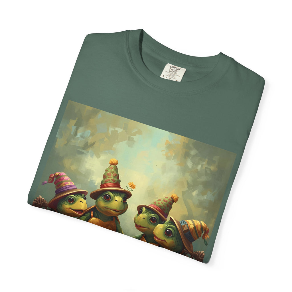 Whimsical Turtle Unisex Garment-Dyed T-shirt