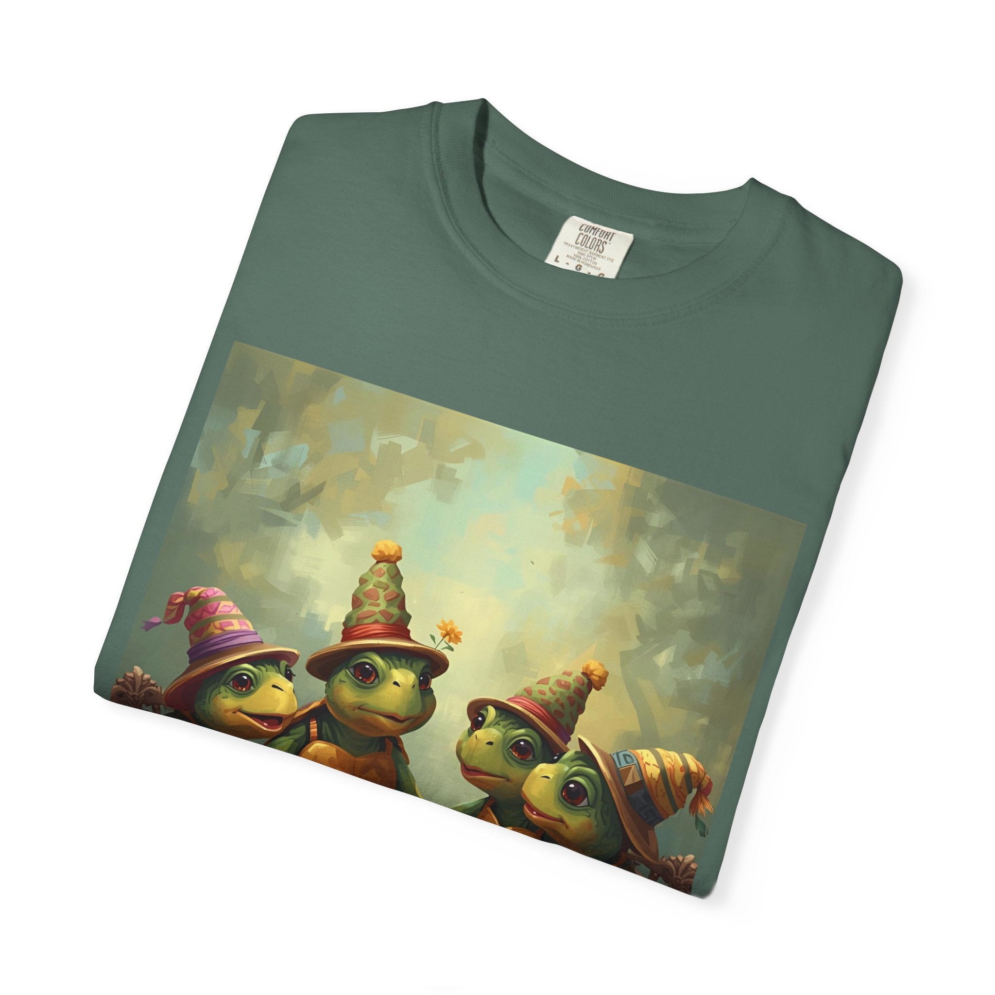 Whimsical Turtle Unisex Garment-Dyed T-shirt