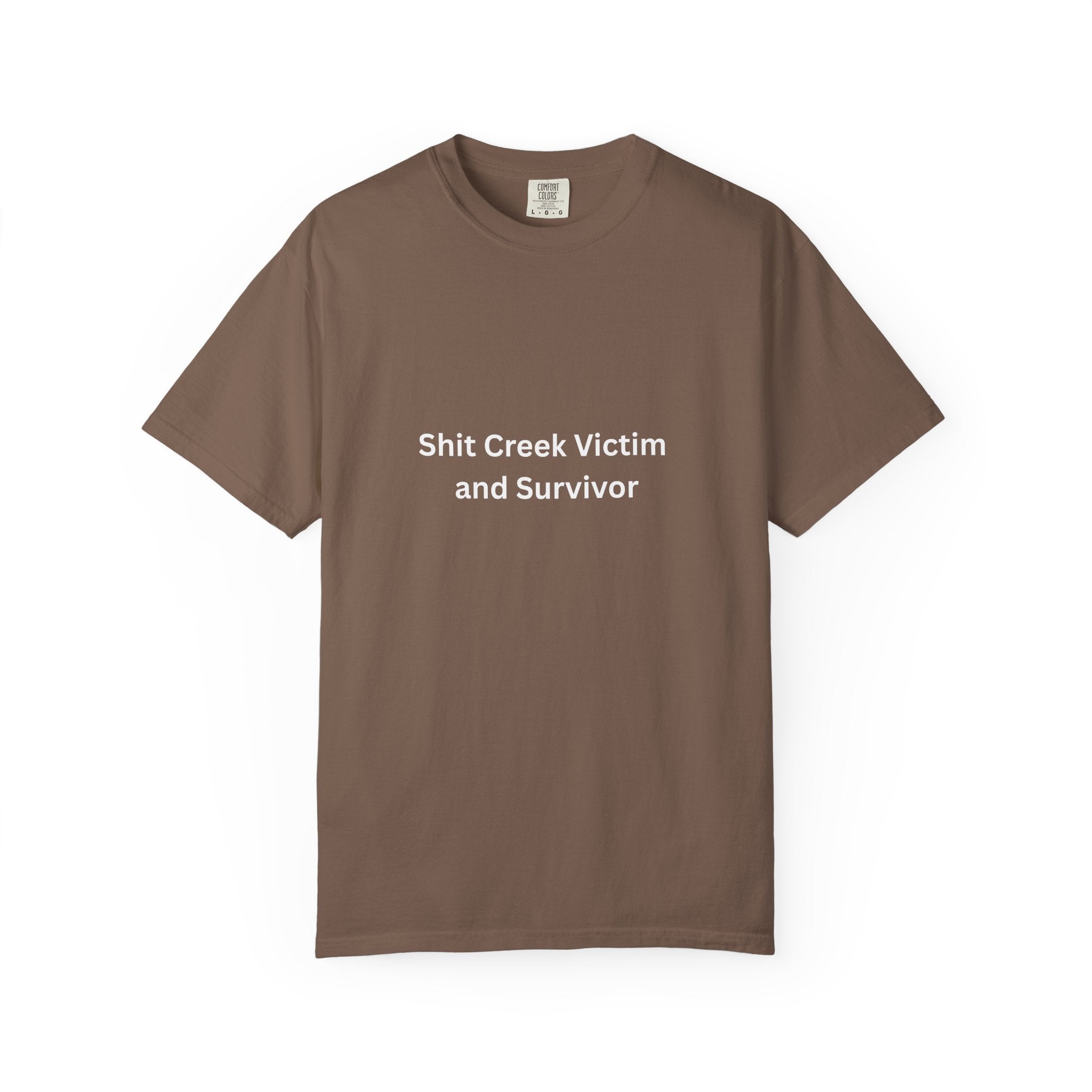 Shit Creek Survivor Garment-Dyed T-Shirt - Soft, Stylish, Perfect for Everyday Wear, Casual Outings, Gifts for Birthdays or Holidays