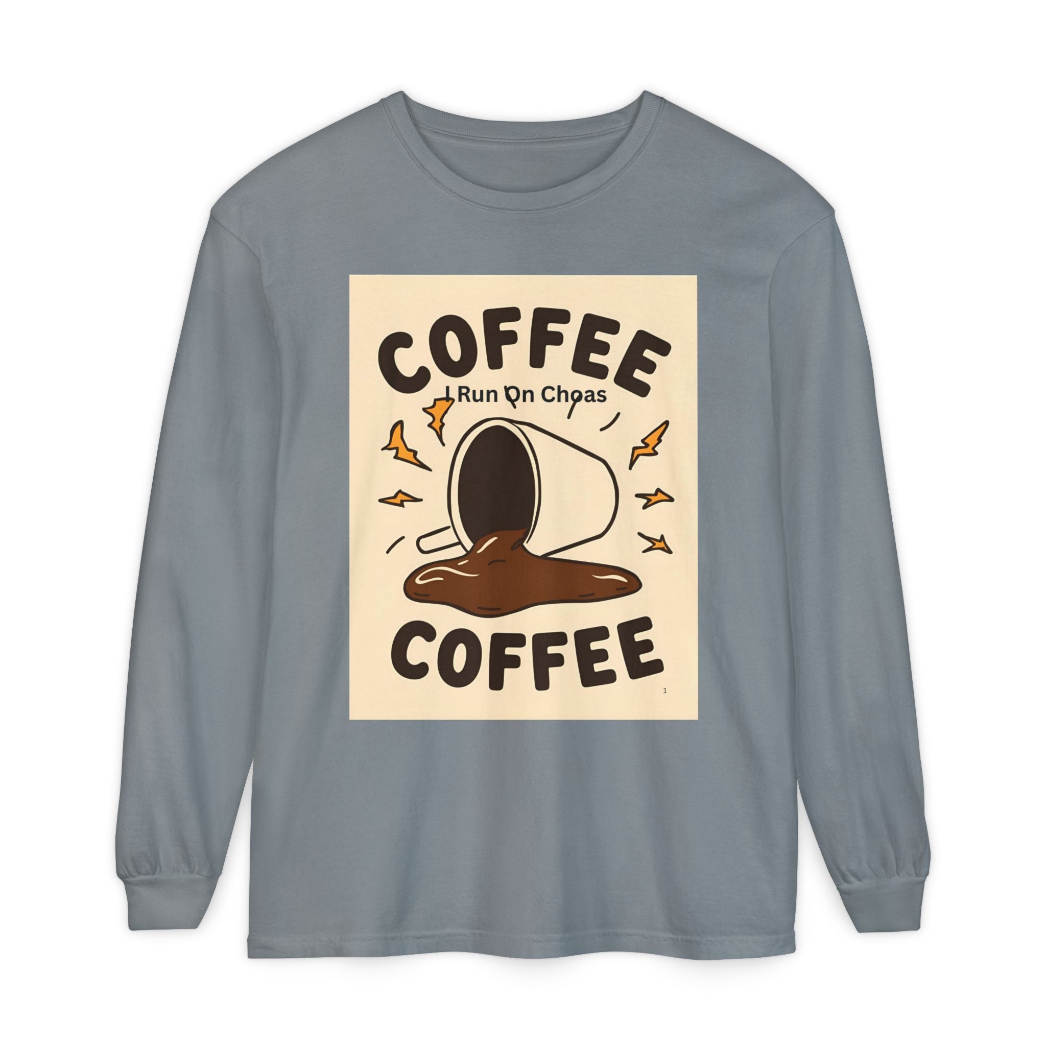 Coffee Coffee Unisex Garment-dyed Long Sleeve T-Shirt