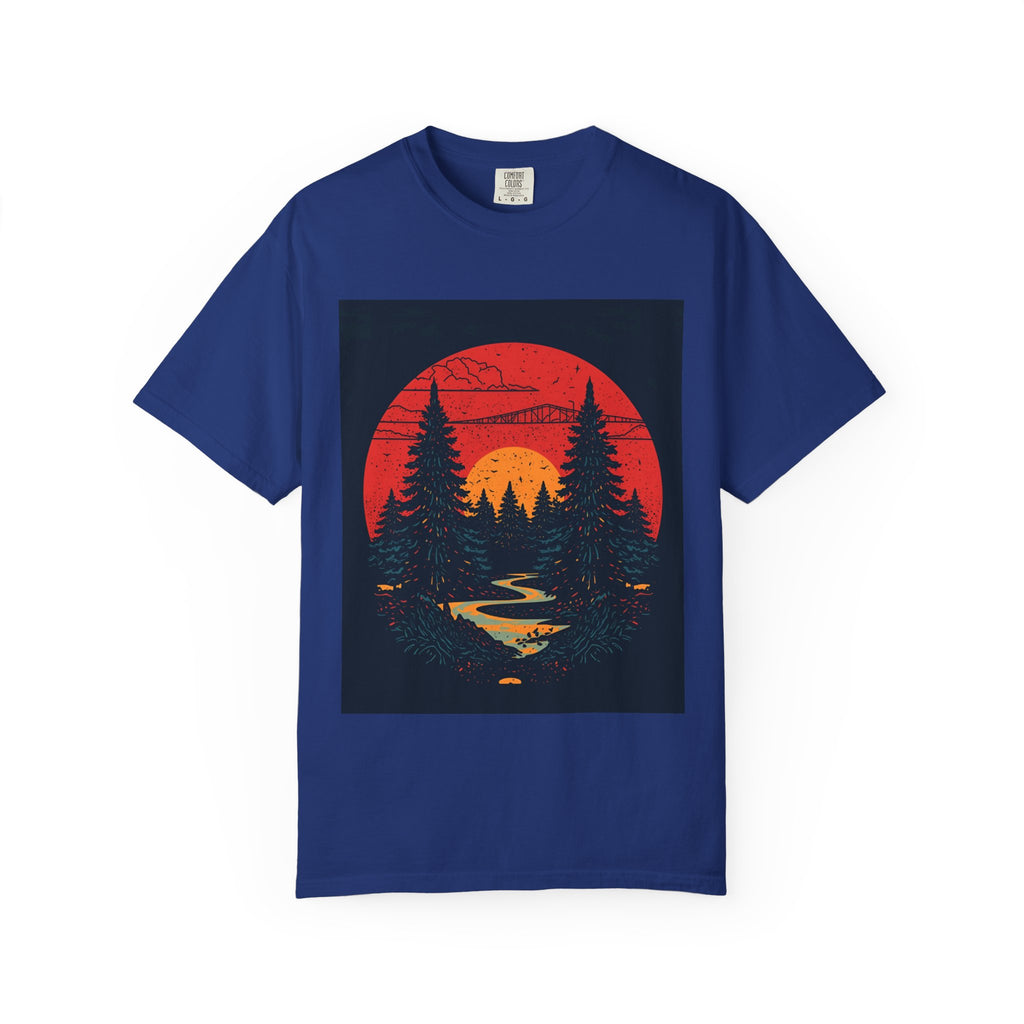 Nature Sunset Unisex T-shirt, Outdoor Adventure Tee, Camping Shirt, Hiking Gear, Mens and Womens Apparel