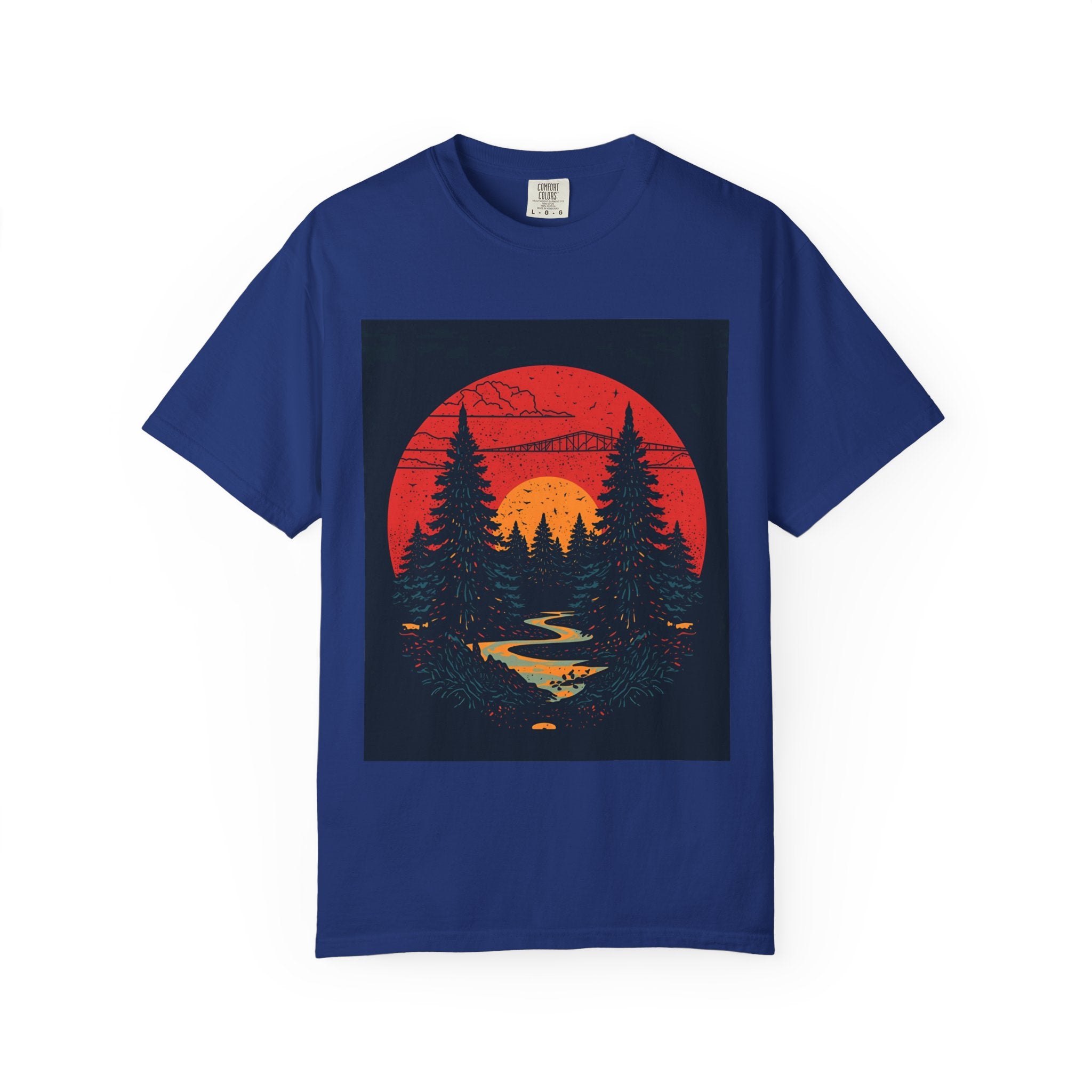 Nature Sunset Unisex T-shirt, Outdoor Adventure Tee, Camping Shirt, Hiking Gear, Mens and Womens Apparel