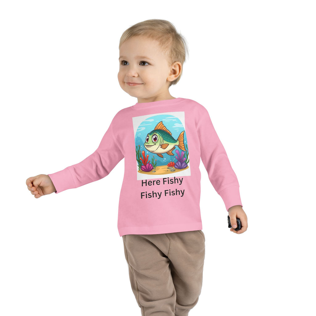 Here Fishy Fishy Fishy Toddler Long Sleeve Tee