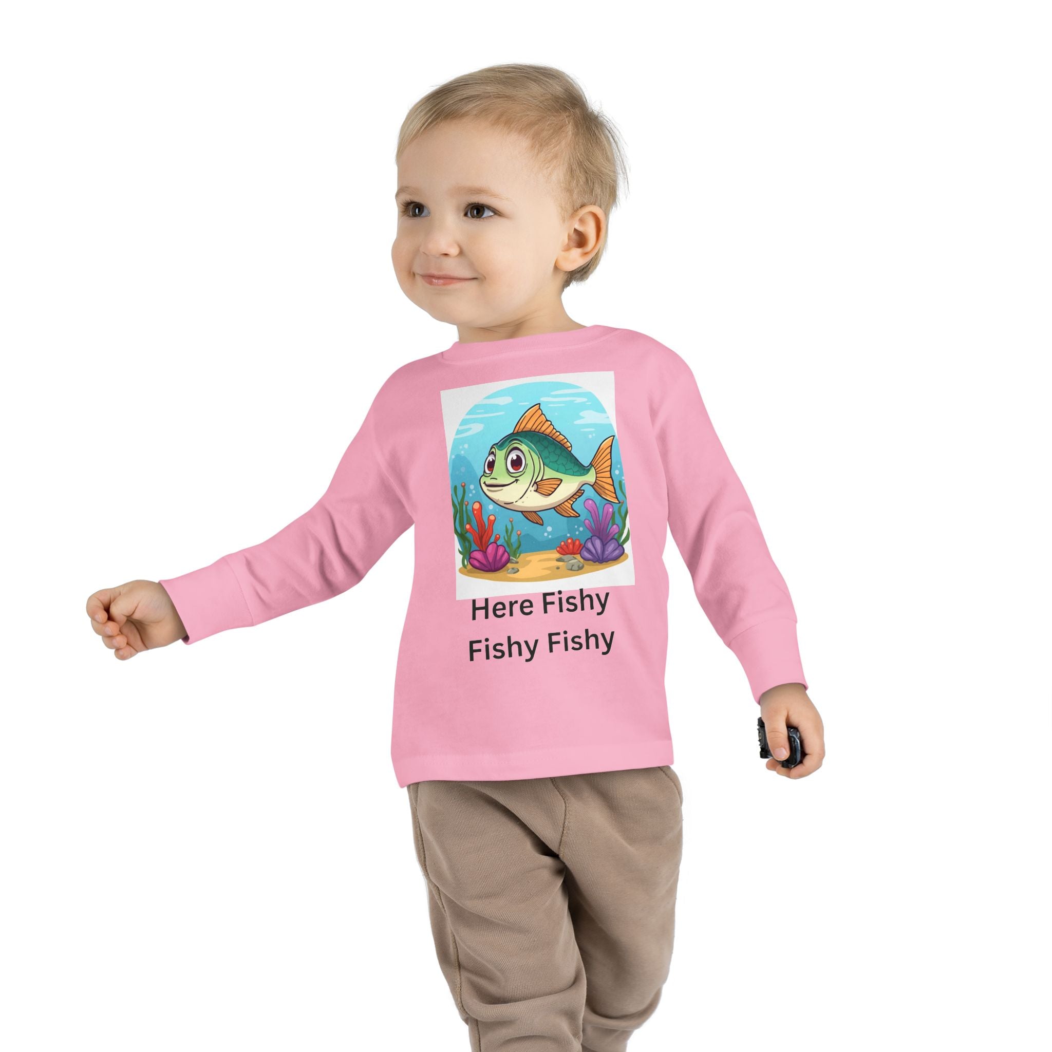 Here Fishy Fishy Fishy Toddler Long Sleeve Tee