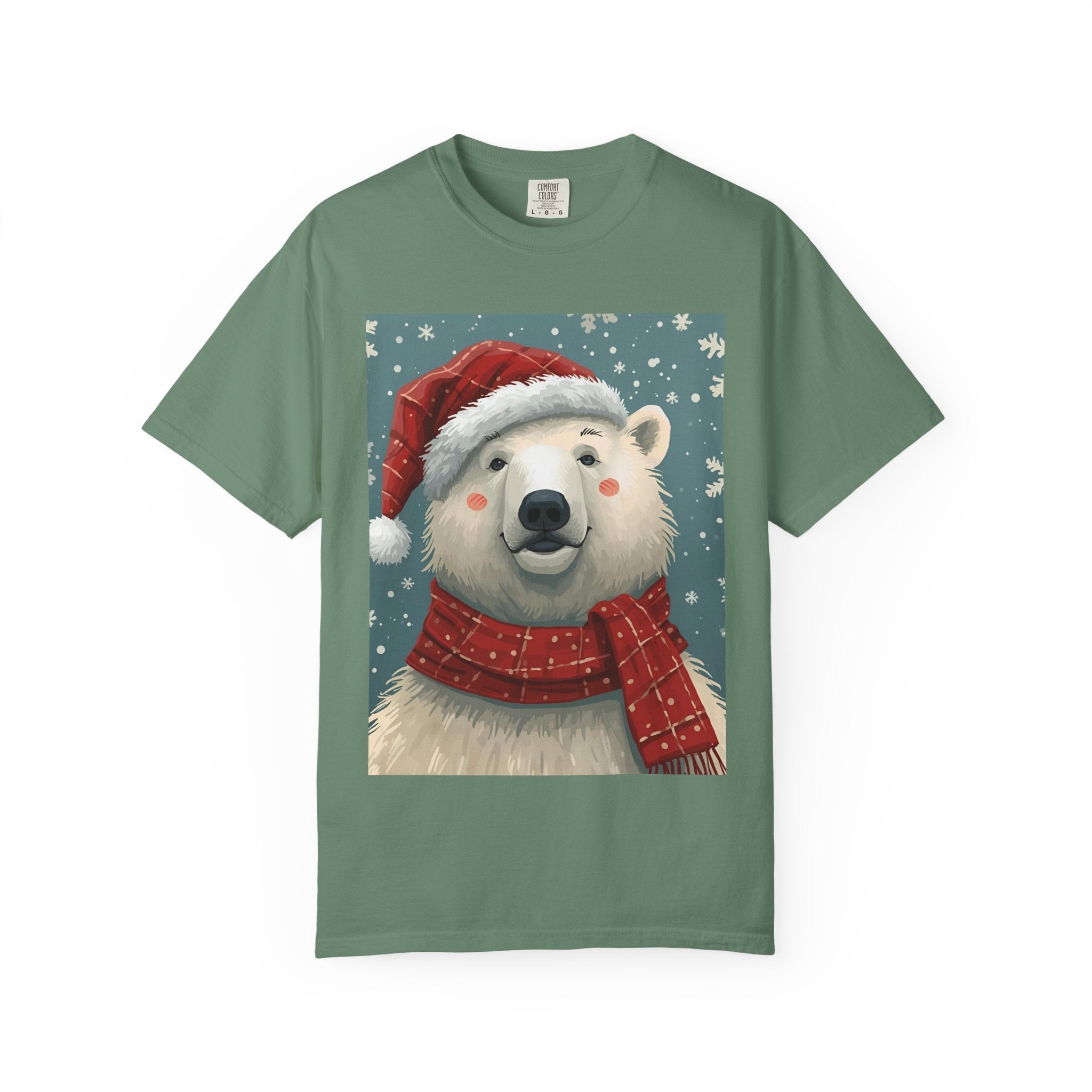 Cozy Holiday Polar Bear T-Shirt, Christmas Tee, Unisex Shirt, Festive Apparel, Gift for Animal Lovers, Winter Wear