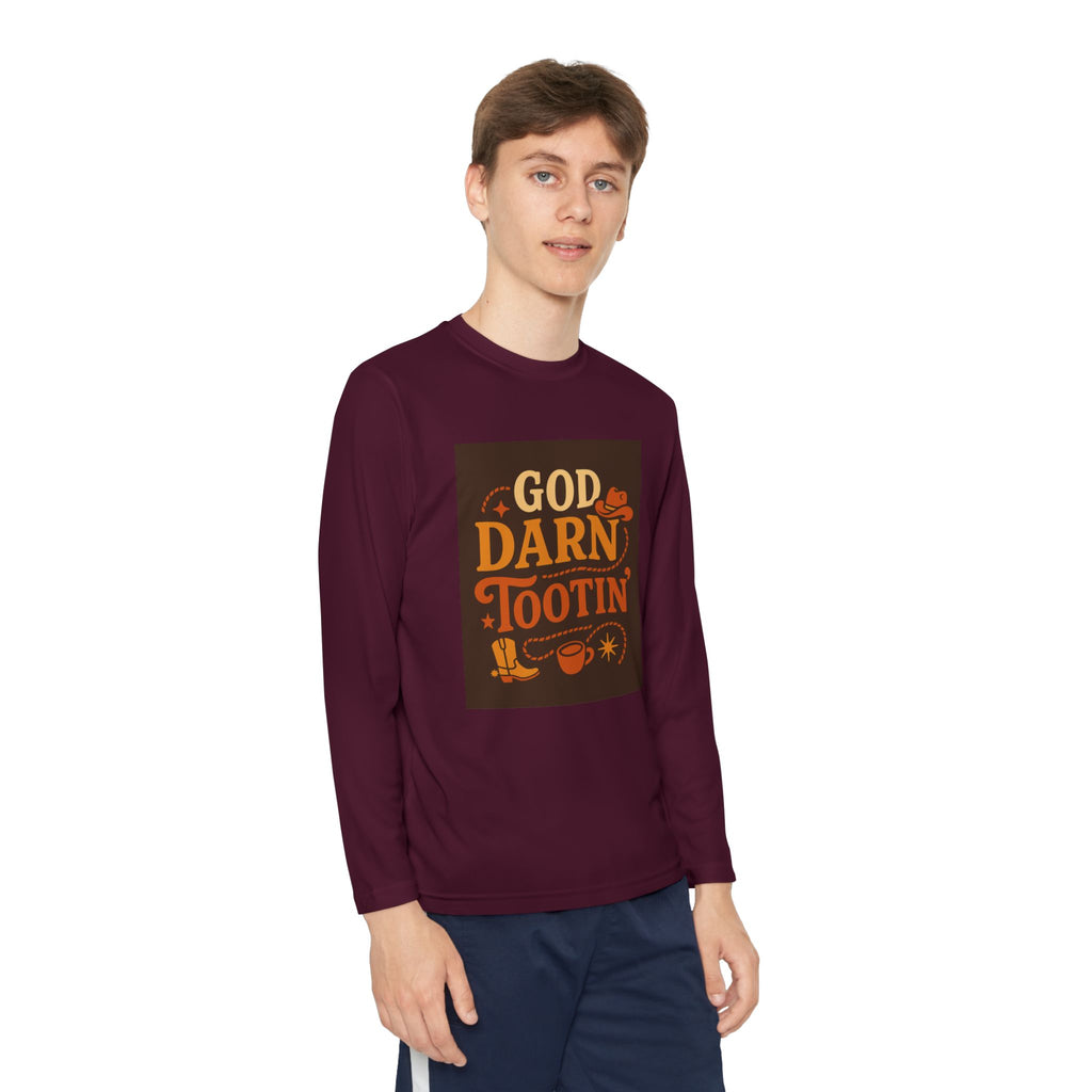 God Darn Tootin Youth Long Sleeve Competitor Tee