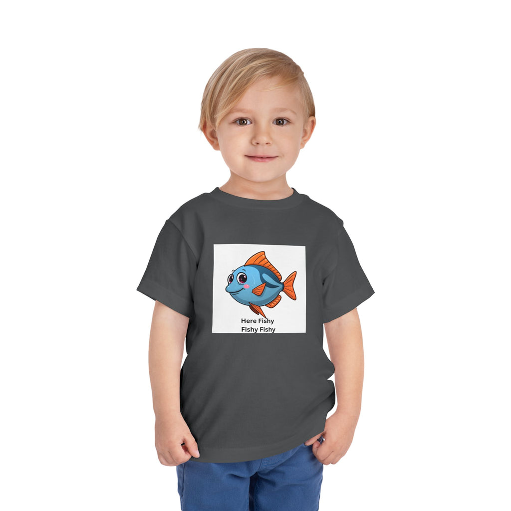Here Fishy Fishy Fishy Toddler Short Sleeve Tee