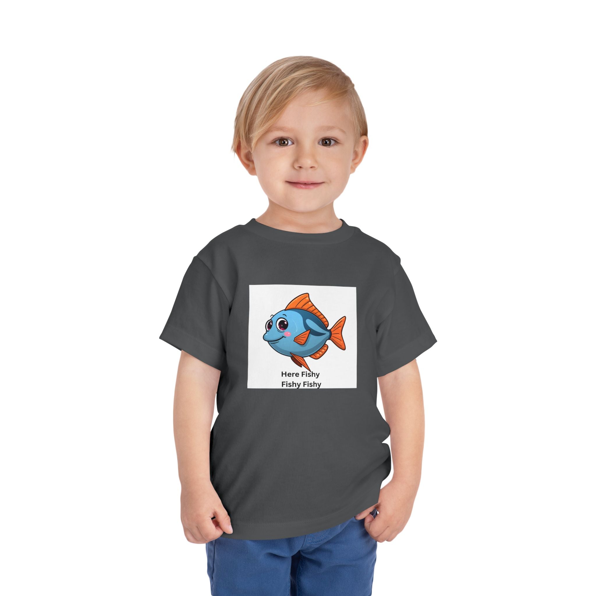 Here Fishy Fishy Fishy Toddler Short Sleeve Tee