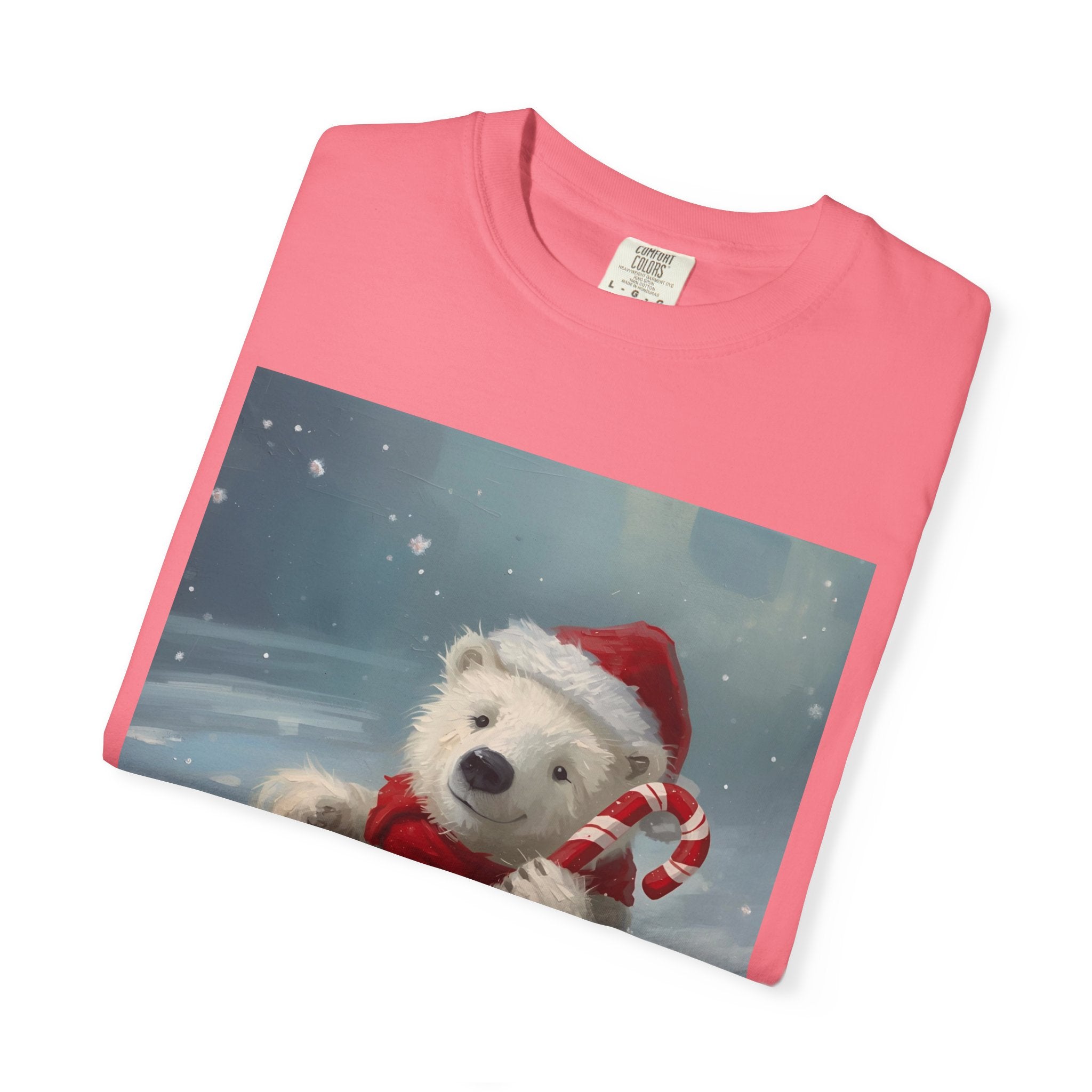 Cozy Christmas Bear T-Shirt, Winter Apparel, Holiday Gift, Family Matching Tee, Cute Polar Bear Design, Festive Outfit