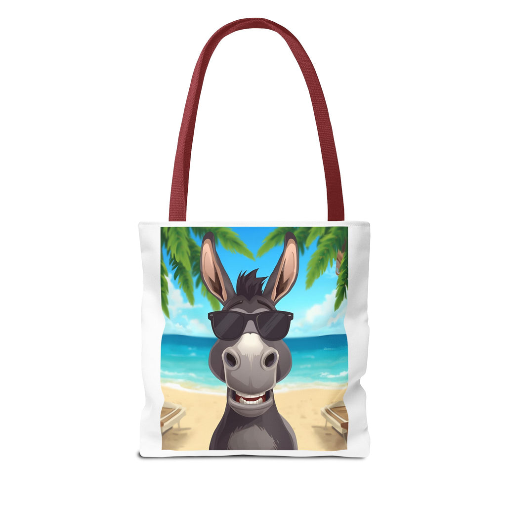Chill Donkey Tote Bag, Beach Bag, Summer Accessory, Fun Animal Design, Gift for Animal Lovers, Eco-Friendly Shopping Bag