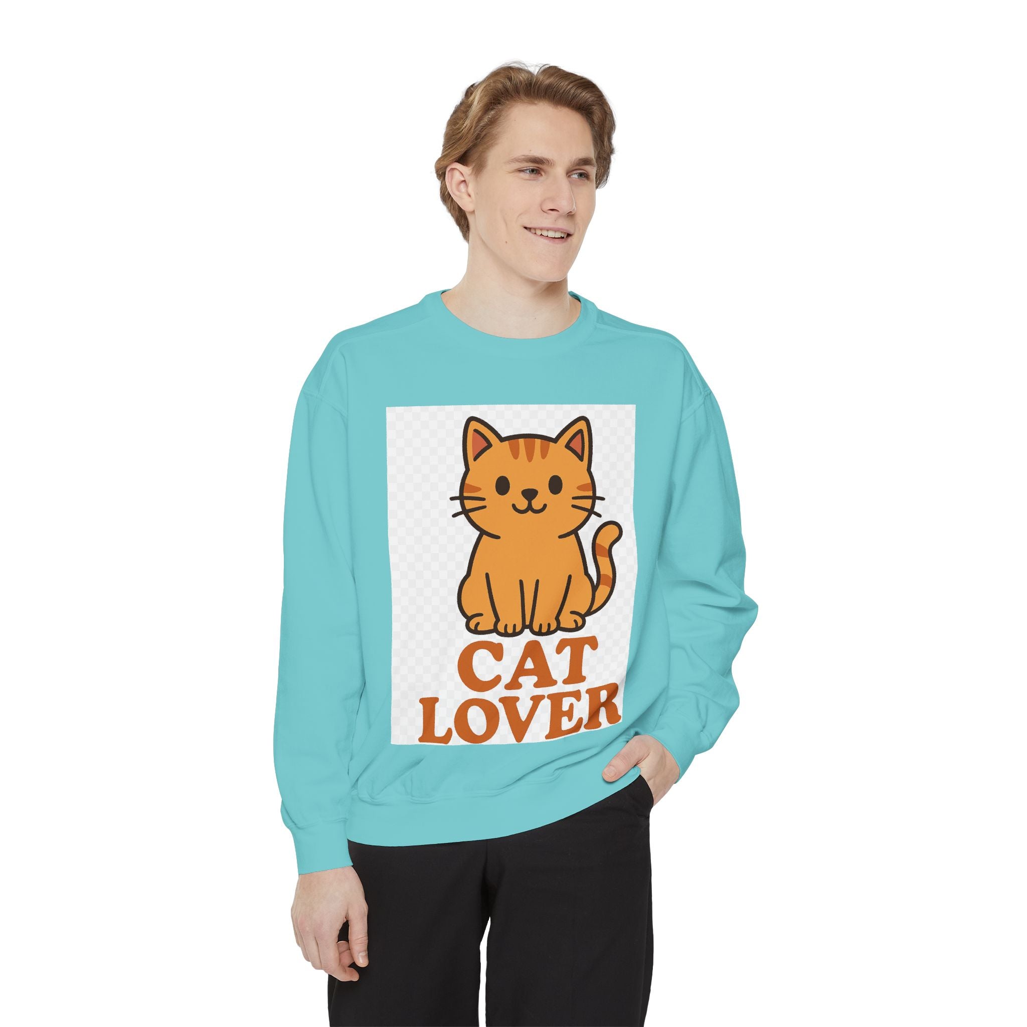 Cat Lover Unisex Garment-Dyed Sweatshirt