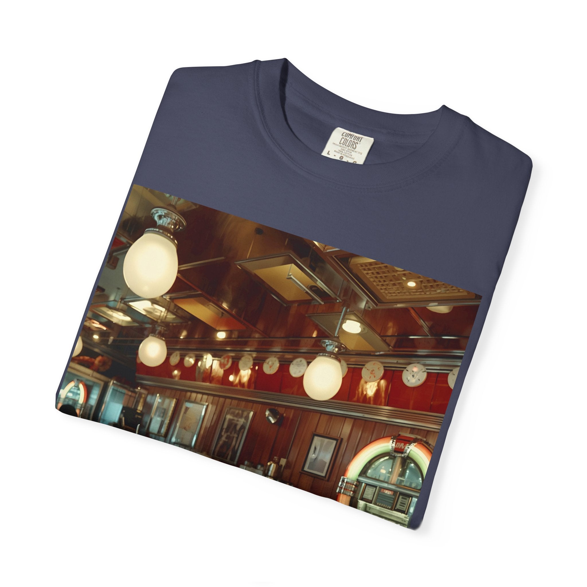 Cozy Cafe Vibe T-Shirt | Unisex Garment-Dyed Tee for Casual Outings, Vintage Style, Ice Cream Lovers, Retro Aesthetic, Everyday Wear