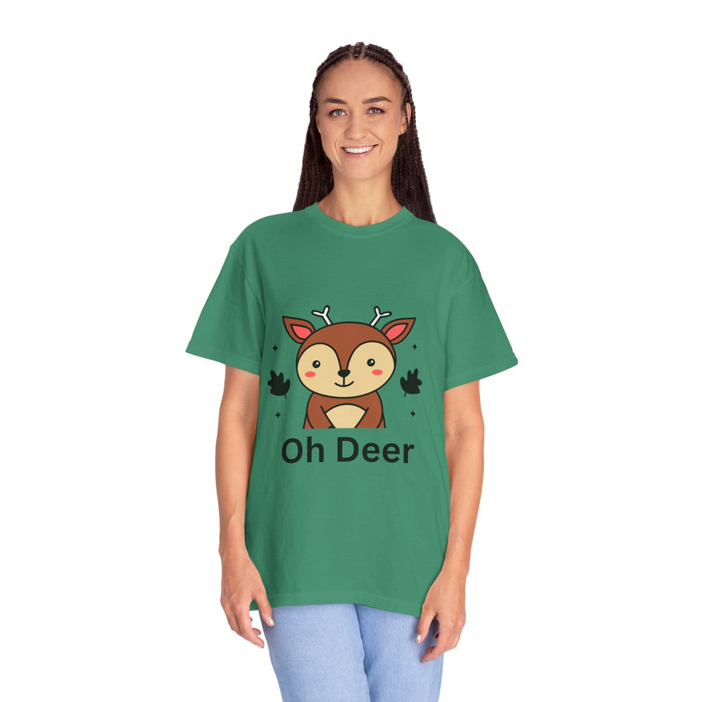 Cute 'Oh Deer' Unisex T-Shirt, Funny Animal Tee, Gift for Animal Lovers, Perfect for Birthdays and Holidays, Casual Wear