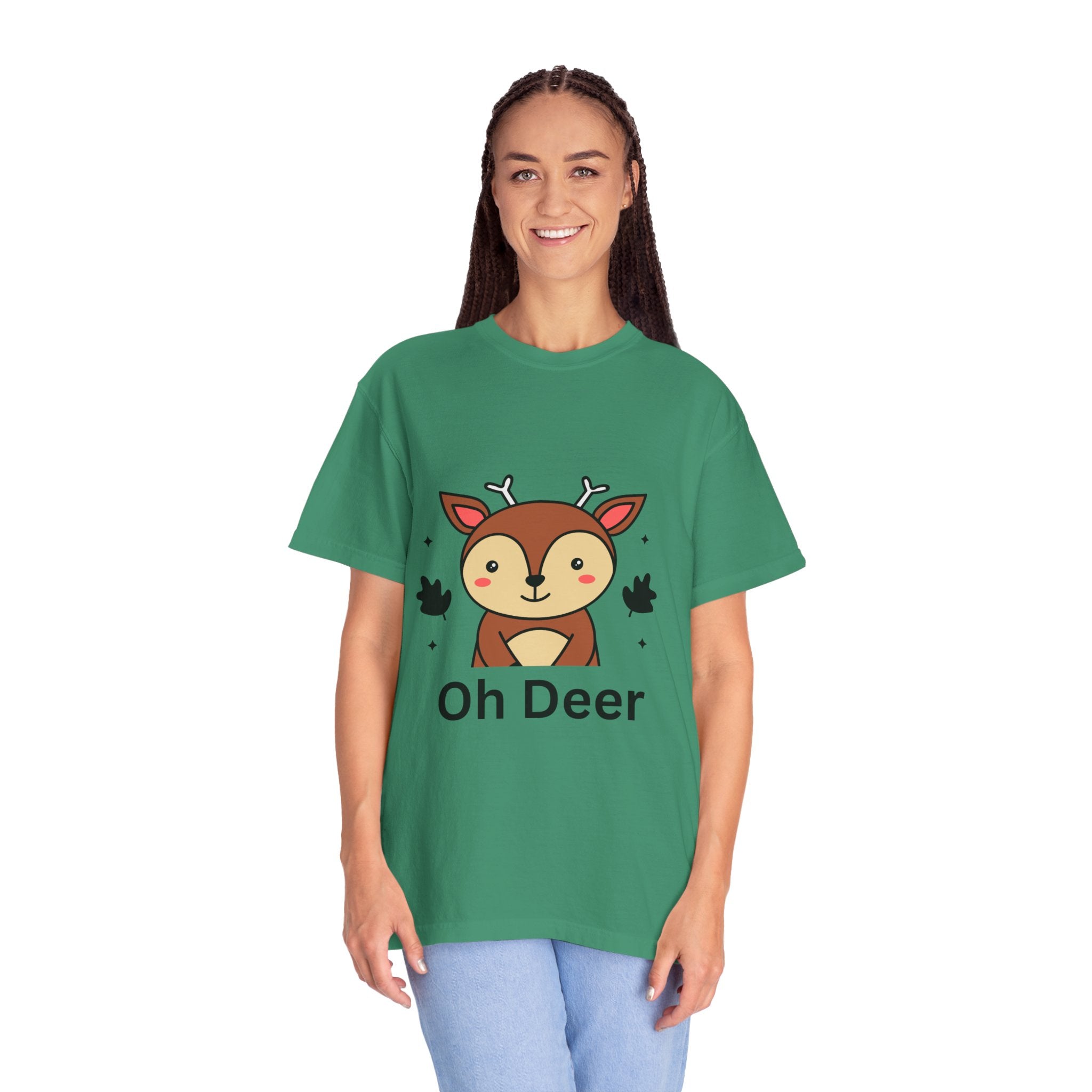 Cute 'Oh Deer' Unisex T-Shirt, Funny Animal Tee, Gift for Animal Lovers, Perfect for Birthdays and Holidays, Casual Wear