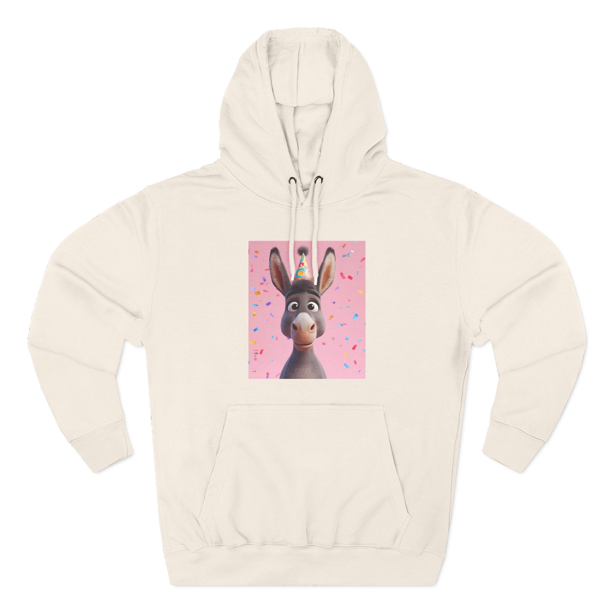 Donkey Birthday Three-Panel Fleece Hoodie