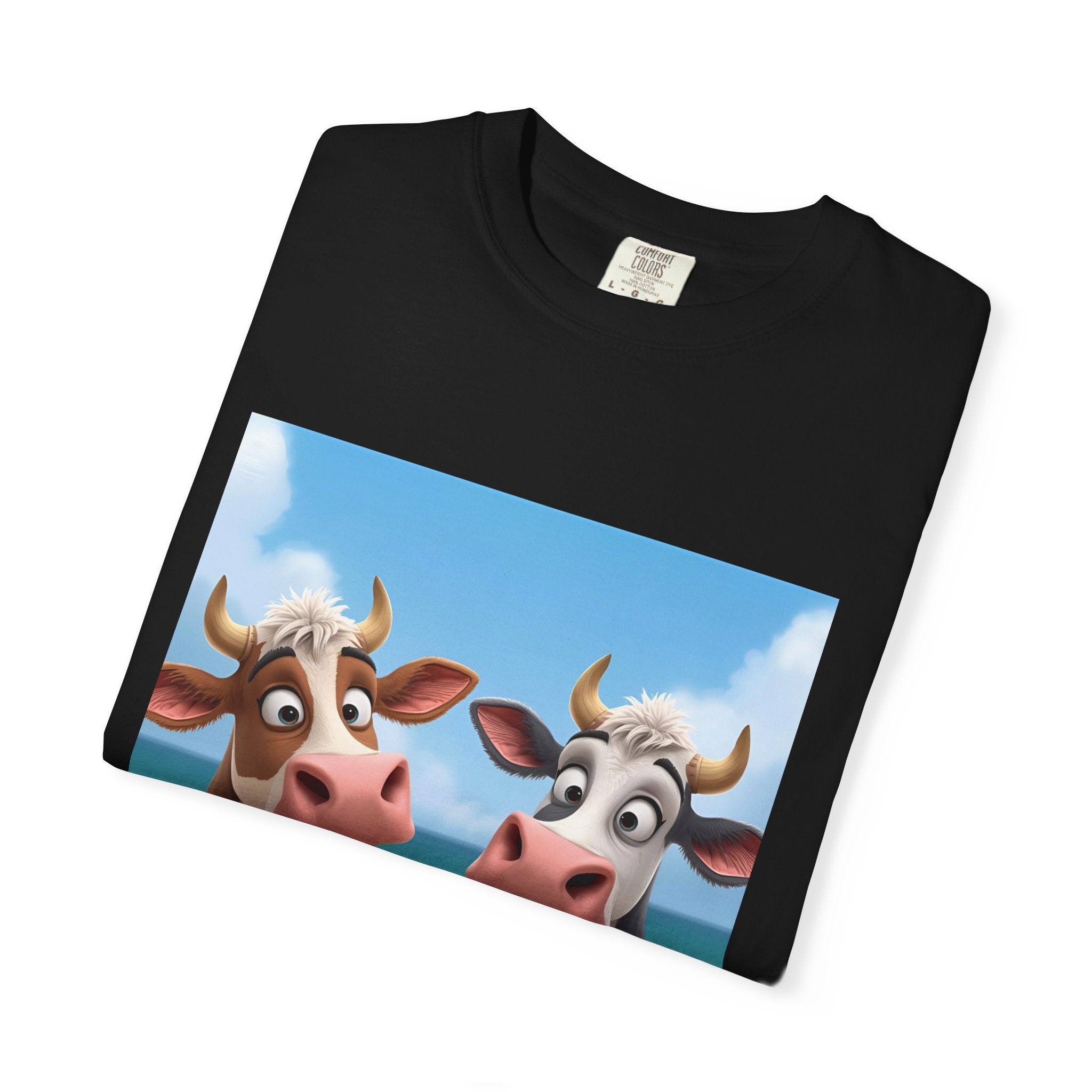 Cute Cow Ice Cream T-Shirt, Fun Summer Tee, Animal Lover Gift, Unisex Casual Top, Beach Vibes Apparel, Cute Gift for Friends