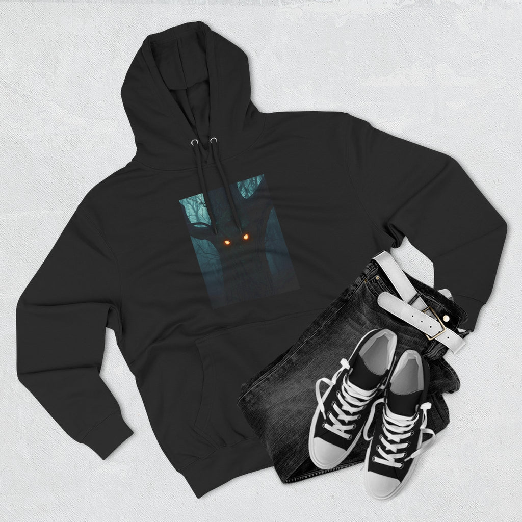 Chilling Nighttime Hoodie, Cozy Fleece Sweatshirt, Outdoor Adventure Attire, Perfect for Bonfire Nights, Gifts for Nature Lovers