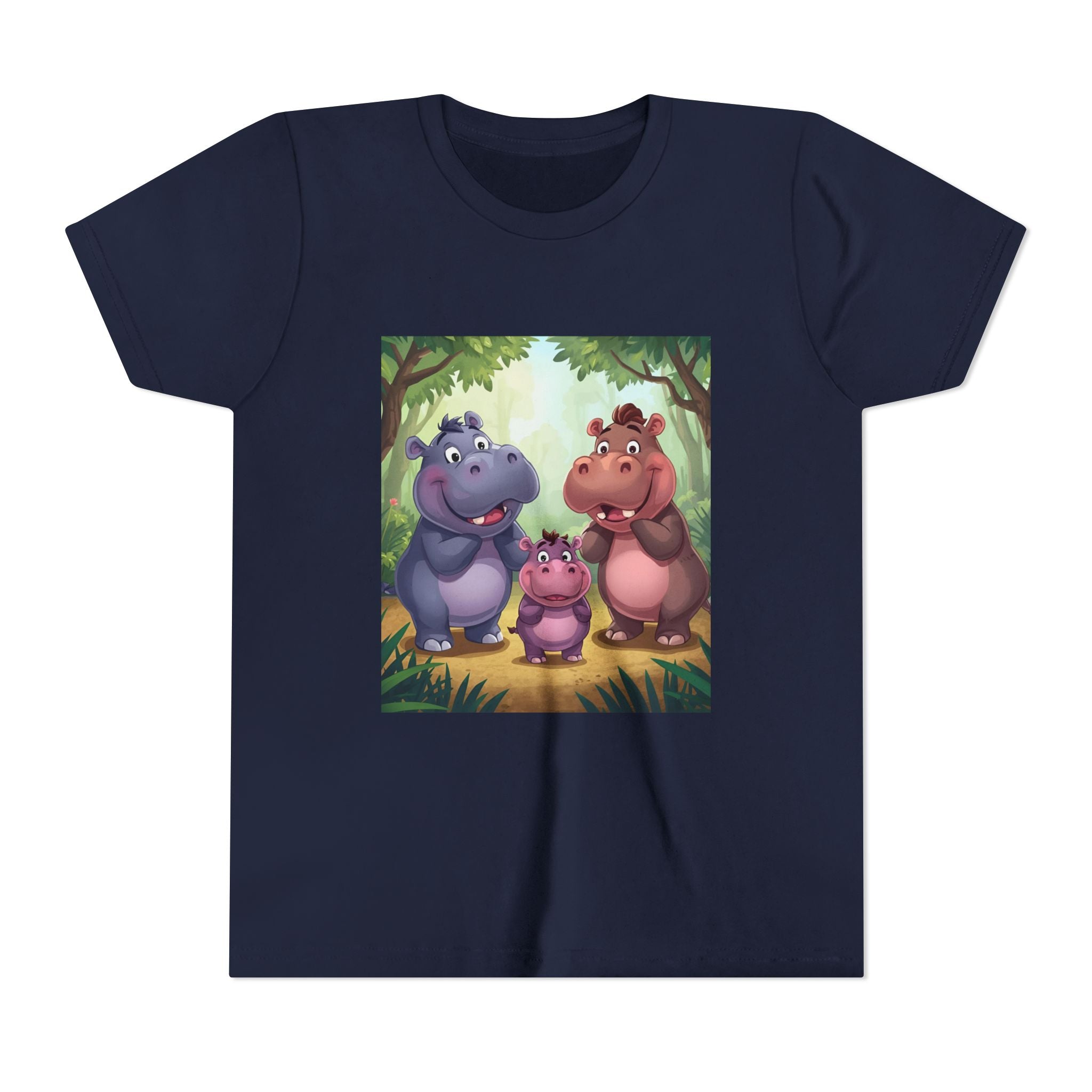 Hippo Cute Youth Short Sleeve Tee