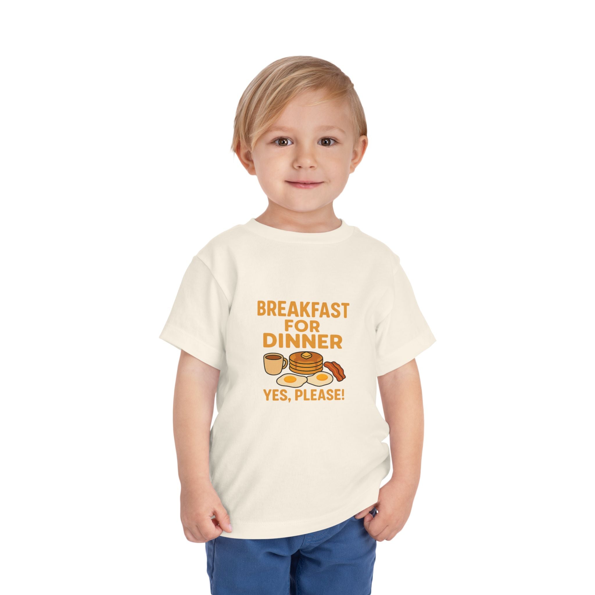 Breakfast For Dinner Toddler Short Sleeve Tee
