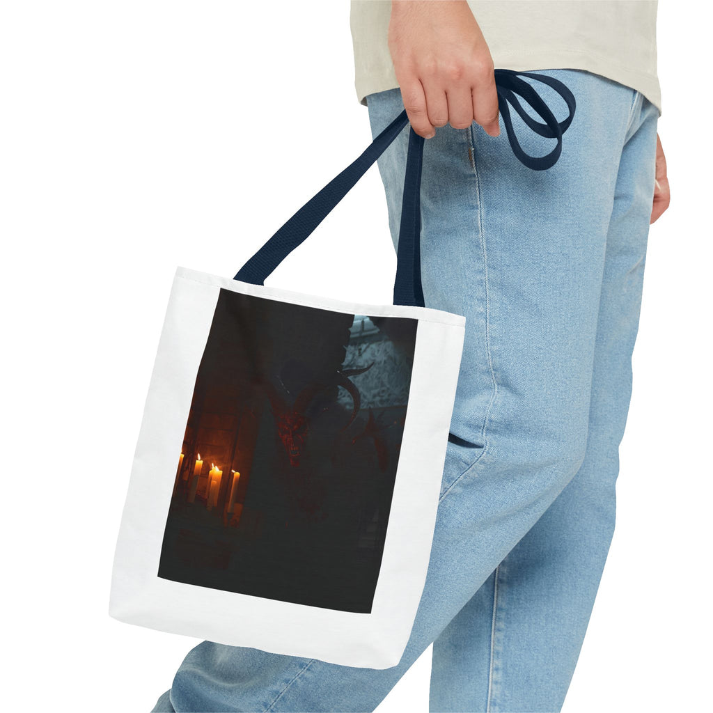 Spooky Halloween Pumpkin Shadow Tote Bag (AOP)