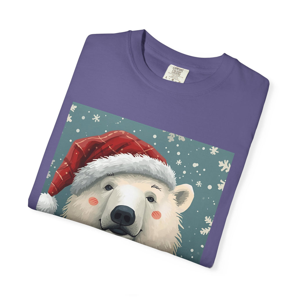 Festive Polar Bear T-Shirt, Christmas Tee, Winter Apparel, Holiday Shirt, Gift Idea, Unisex Graphic Tee