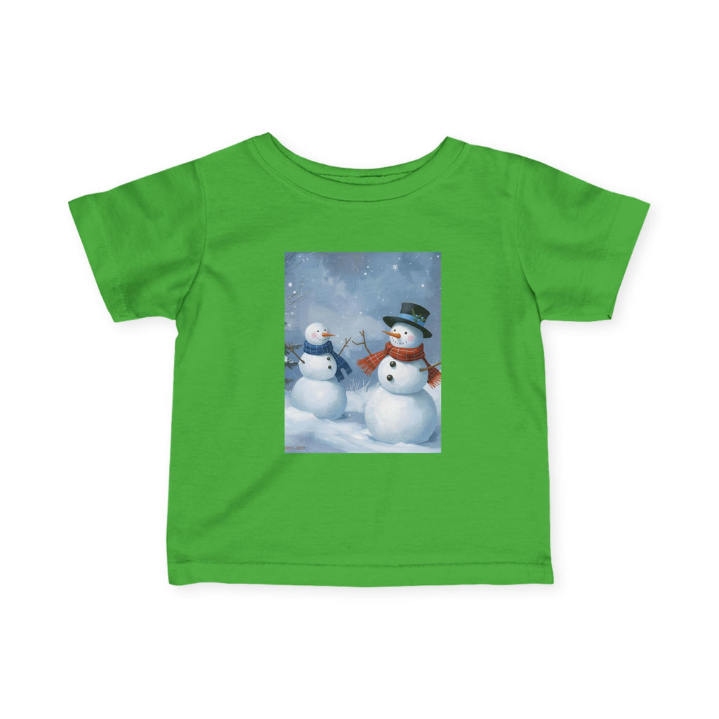 Christmas Snowman Family Infant Fine Jersey Tee