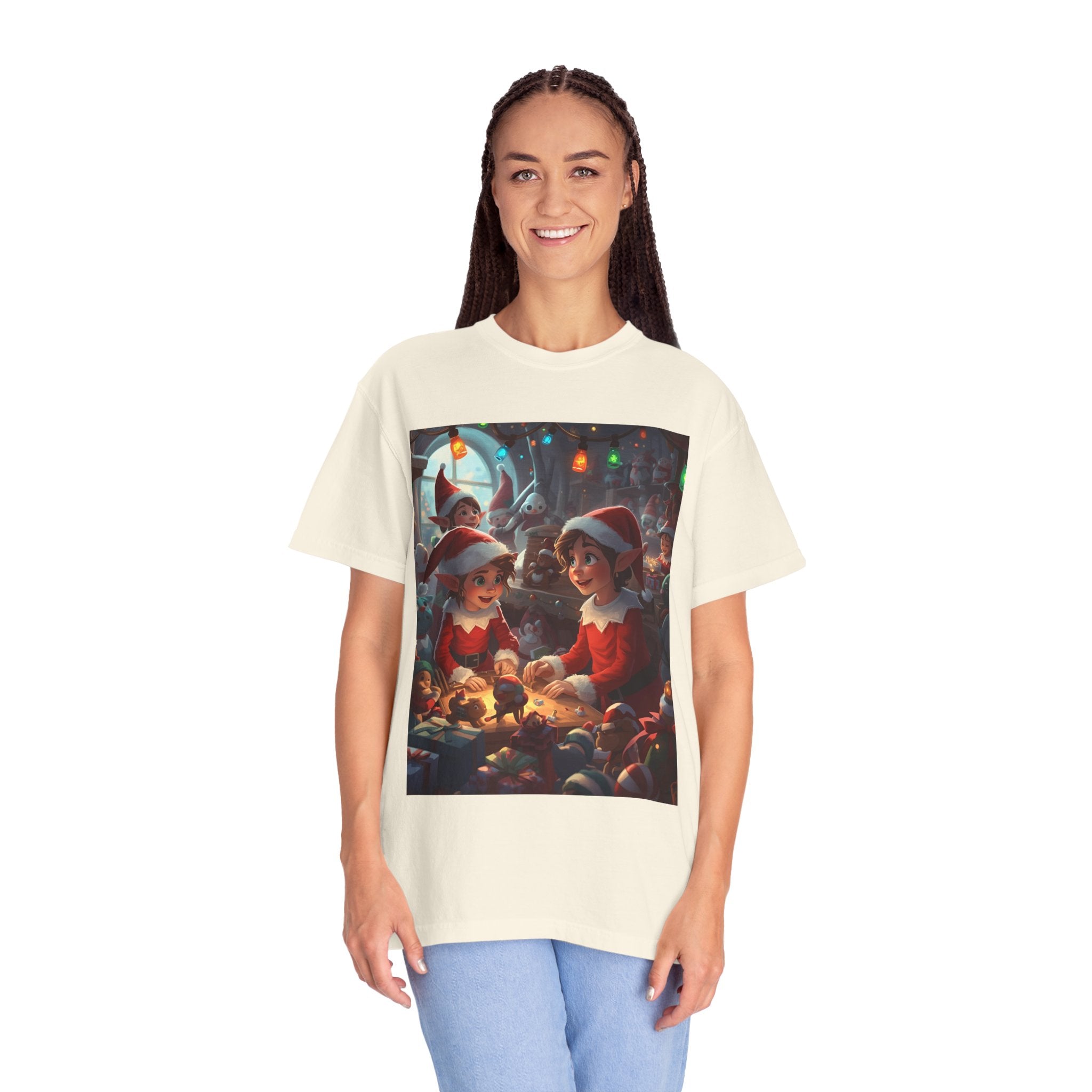 Festive Christmas Elf T-Shirt, Holiday Gift, Unisex Tee, Seasonal Wear, Family Celebration, Santa Theme