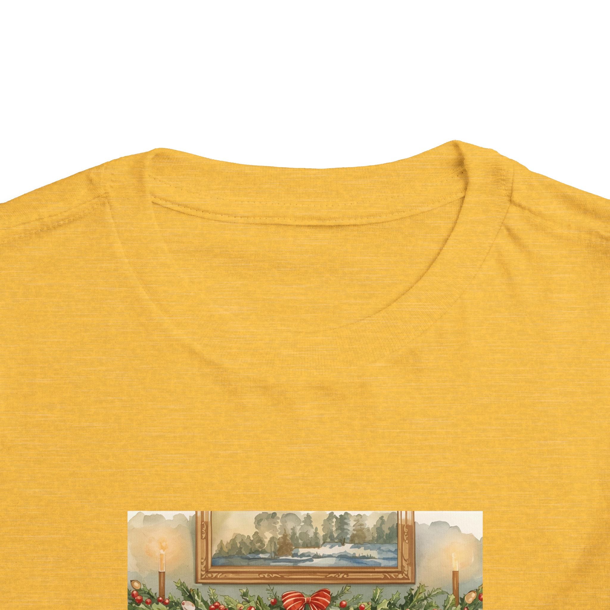 Christmas Stocking Fireplace Toddler Short Sleeve Tee