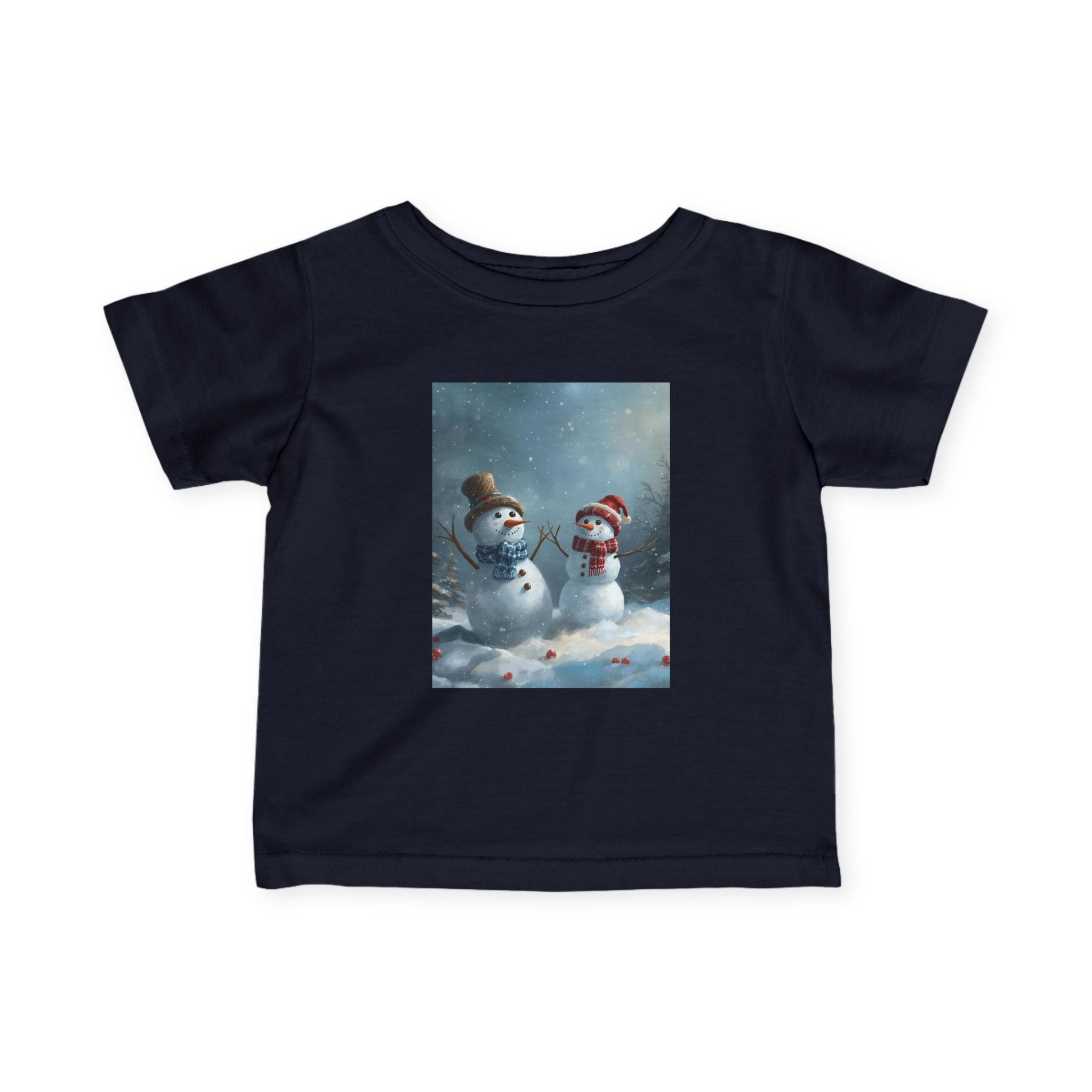 Christmas Snowman Winter Wonderland Infant Tee, Snowman Baby Shirt, Cute Kids Winter Clothes, Holiday Toddler Outfit, Cozy Preschool Apparel