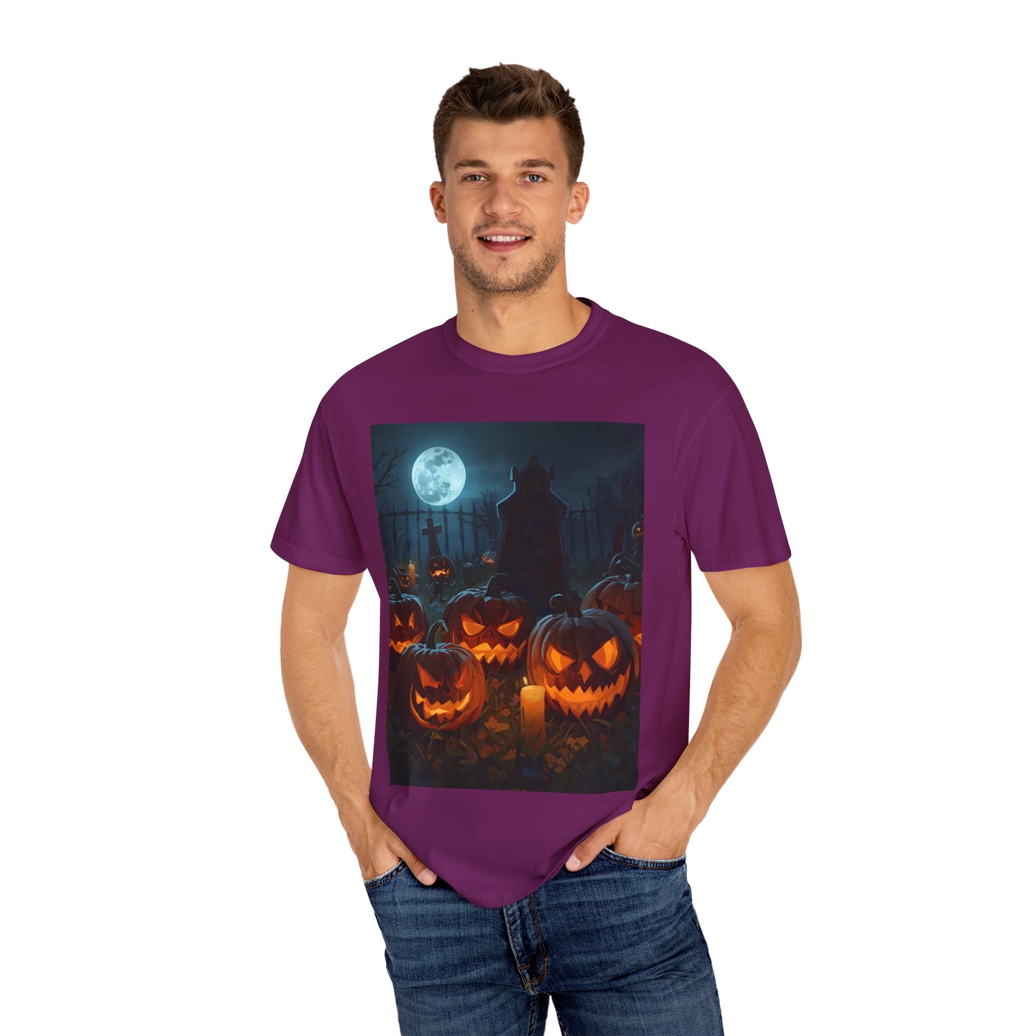 Halloween Pumpkin Unisex T-Shirt, Spooky Shirt, Fall Apparel, Halloween Costume, Casual Wear, Party Shirt