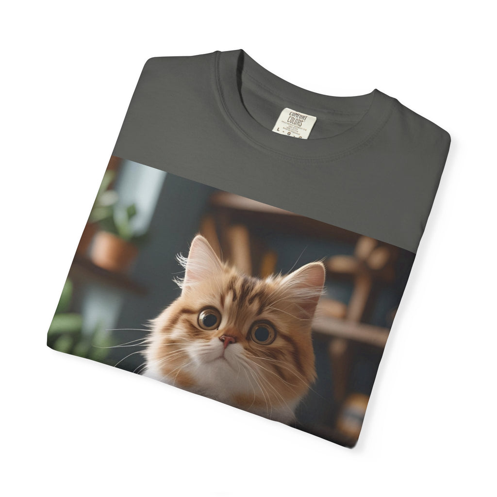 Adorable Cat Graphic T-shirt for Animal Lovers, Cute Pet Tee, Gift for Cat Owners, Casual Wear, Unisex Apparel