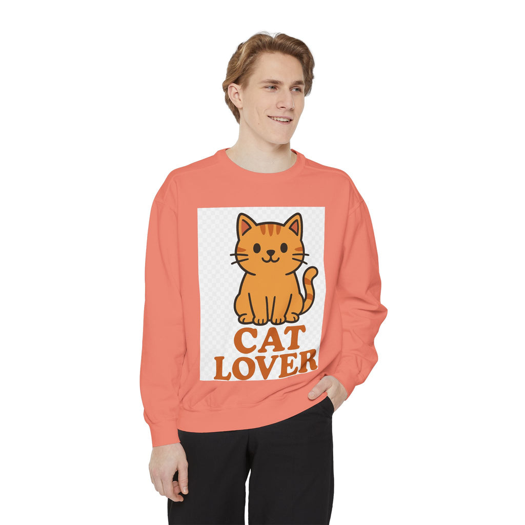 Cat Lover Unisex Garment-Dyed Sweatshirt