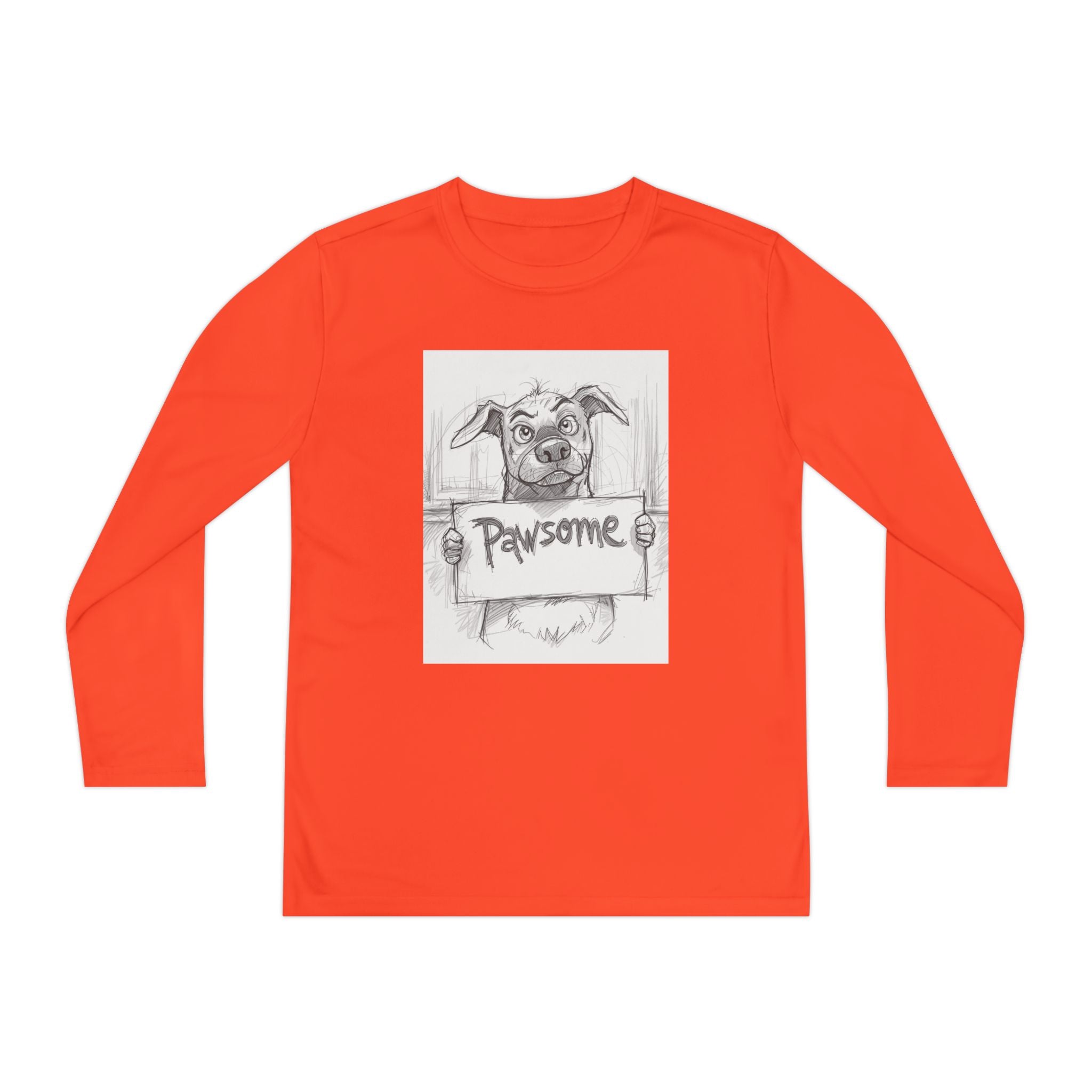 Pawsome Dog Youth Long Sleeve Competitor Tee
