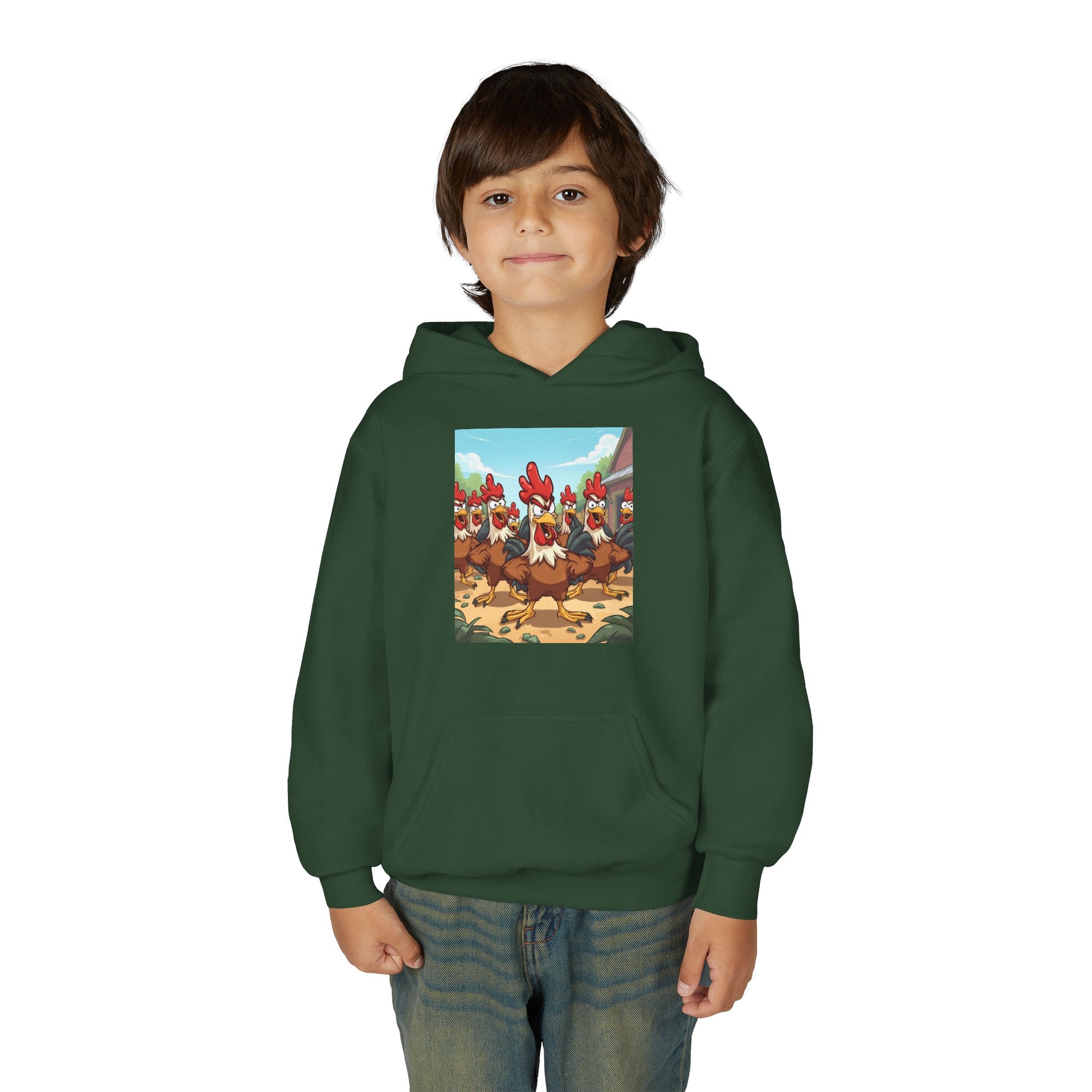 Chicken Funny Youth Heavy Blend Hooded Sweatshirt