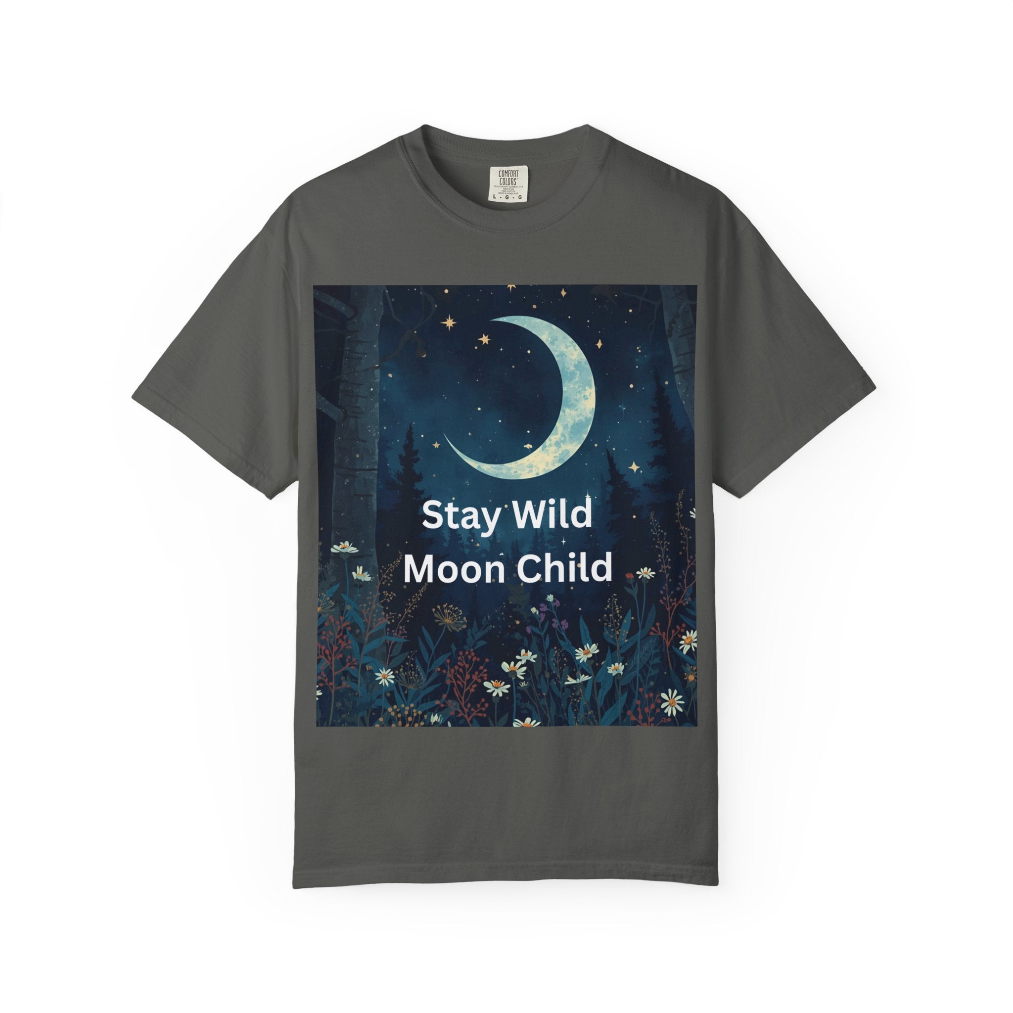 Unisex Stay Wild Moon Child T-Shirt, Stay Wild Graphic Tee, Boho Style Shirt, Gift for Nature Lovers, Vintage Vibe Apparel