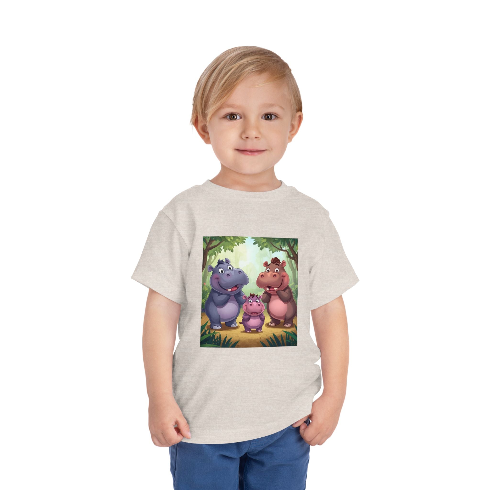 Hippo Cute Toddler Short Sleeve Tee