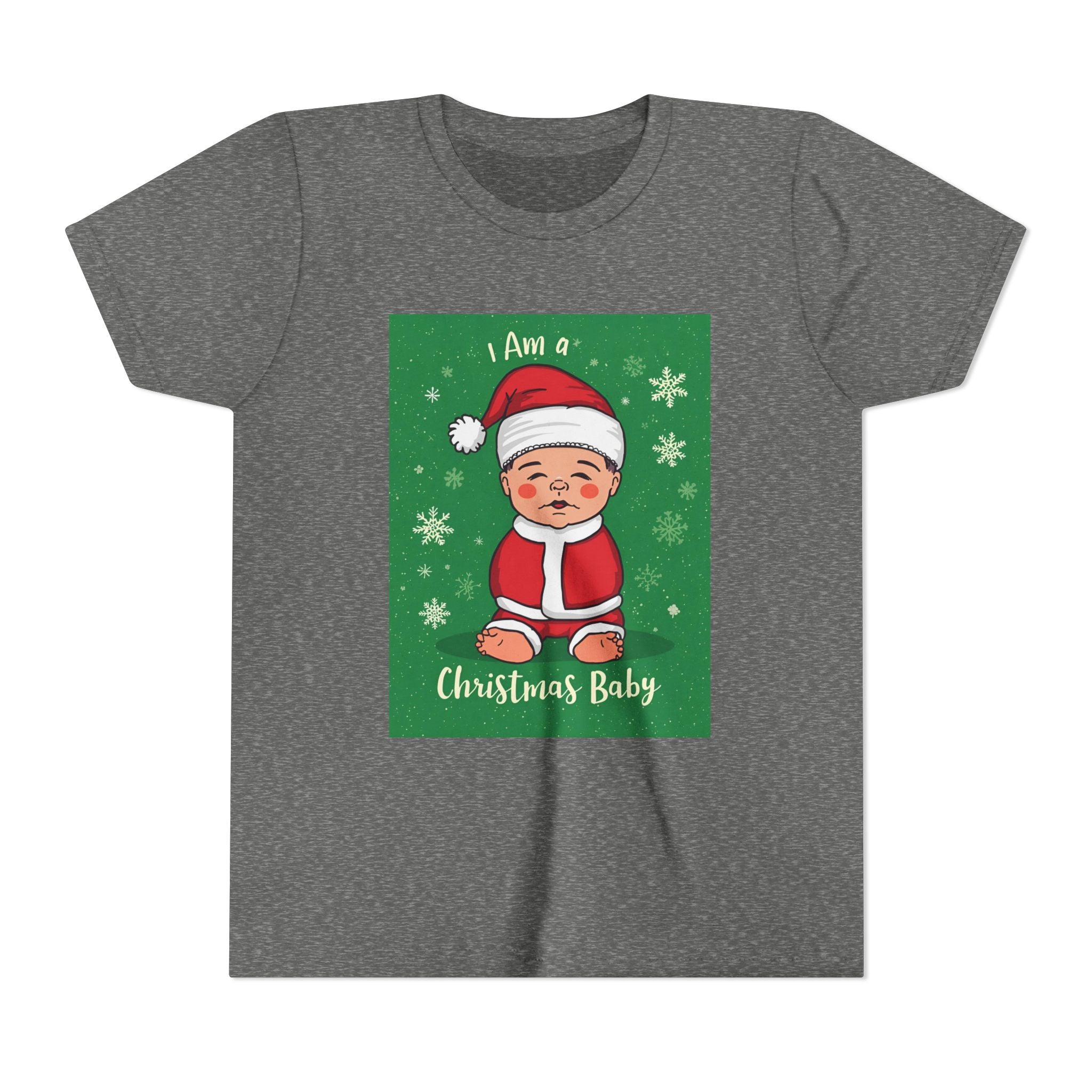 I Am A Christmas Baby Youth Short Sleeve Tee