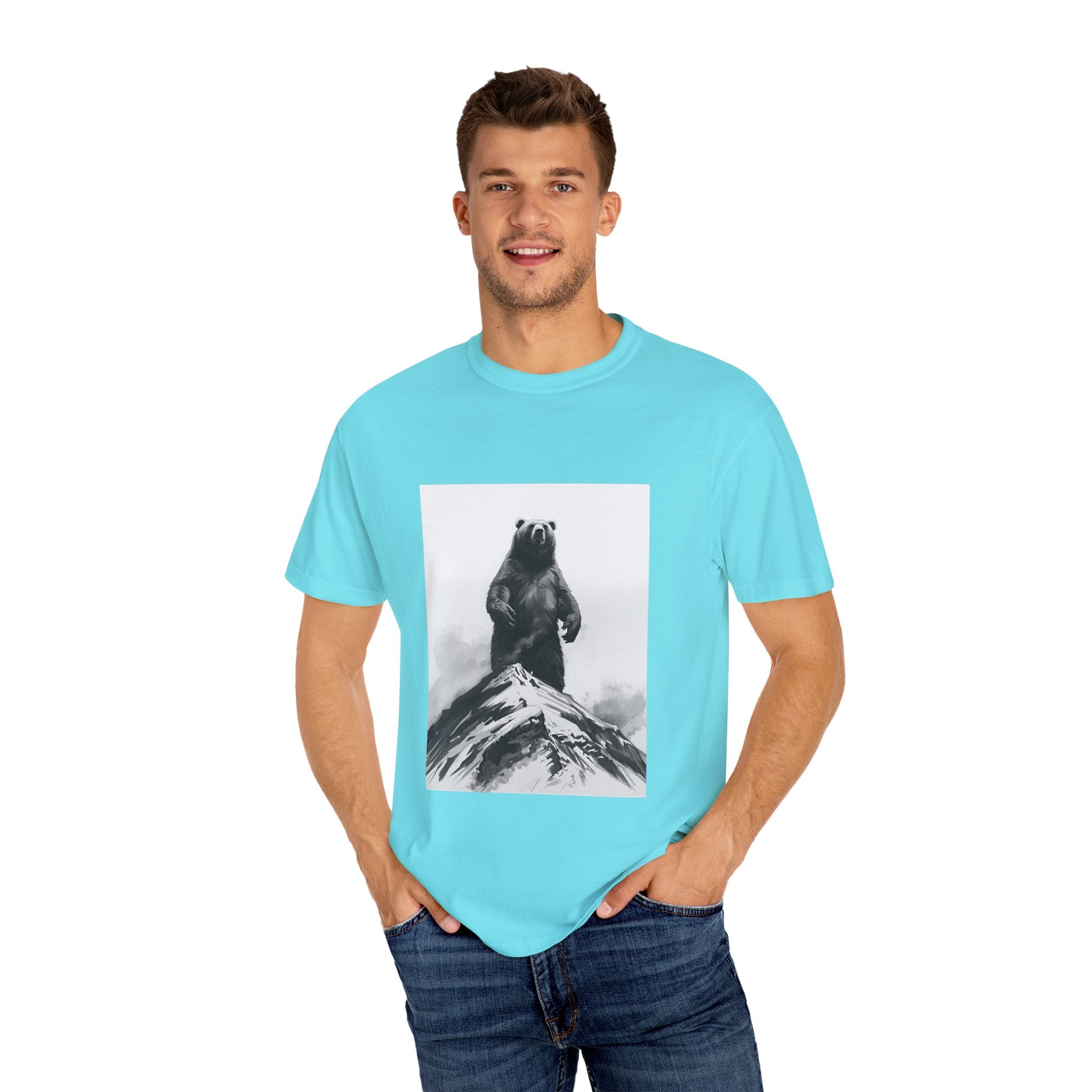 Bear Mountain Snow Unisex Garment-Dyed T-shirt