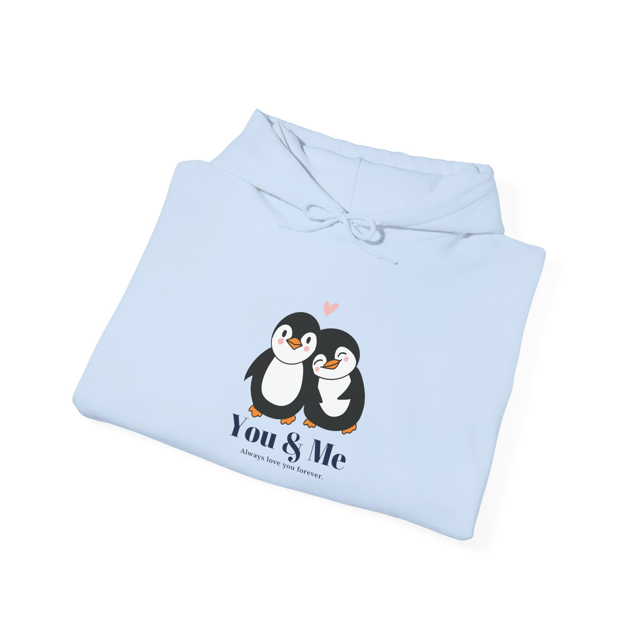 Penguin Love Hoodie with Heart - Cozy Winter Wear for Couples, Perfect Gift for Valentine's Day, Anniversary, Cute Sweatshirt, [...]