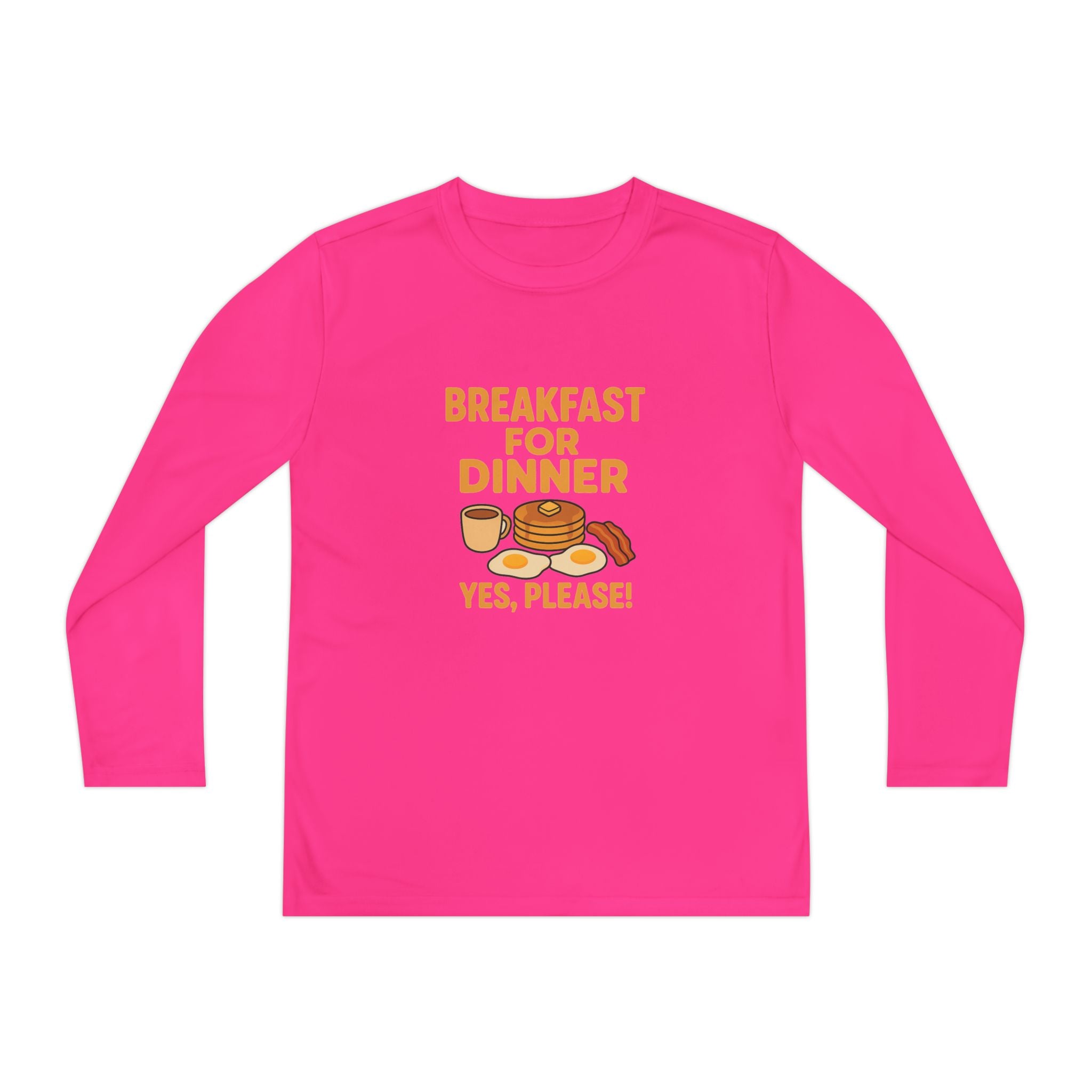 Breakfast For Dinner Youth Long Sleeve Competitor Tee