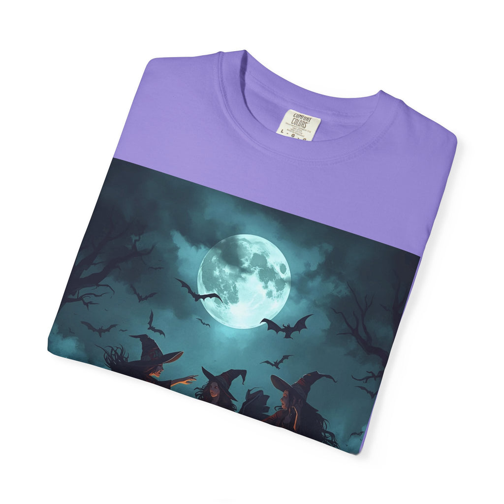 Spooky Halloween Full Moon T-Shirt - Spooky Halloween Top for Fall Celebrations, Casual Wear, Gift for Witches, Unisex Tee, Festive Graphic Shirt