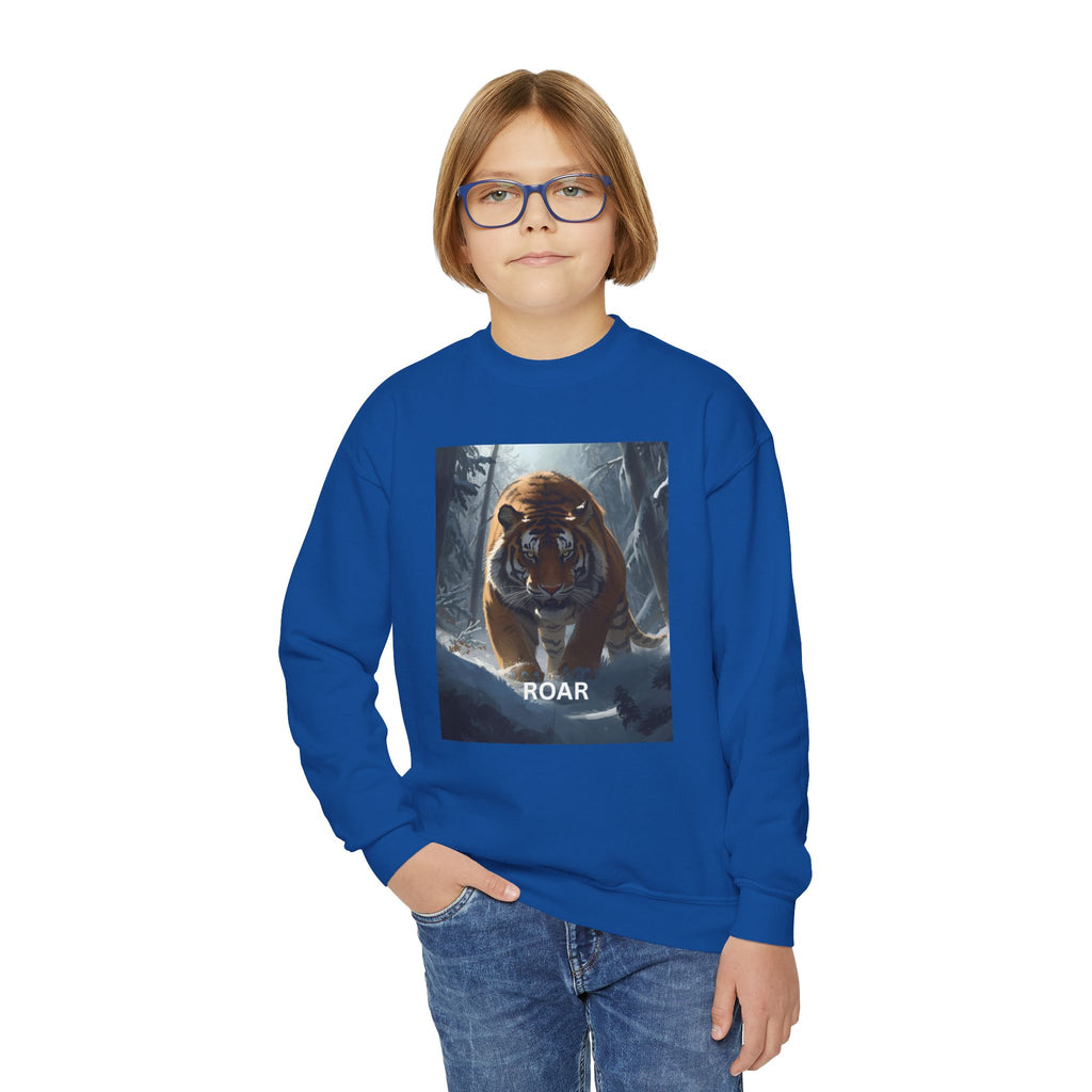 Tiger Roar Snow Youth Crewneck Sweatshirt