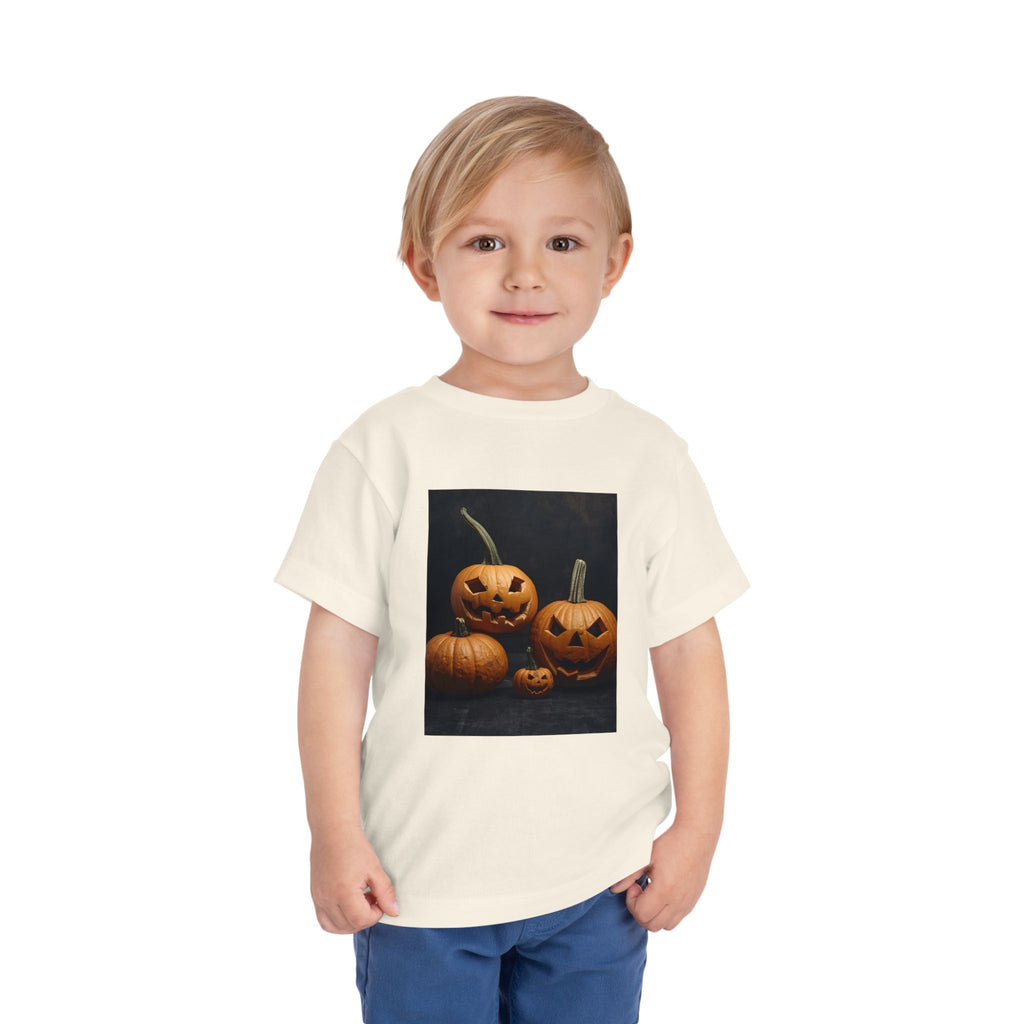 Spooky Halloween Pumpkin Toddler Short Sleeve Tee